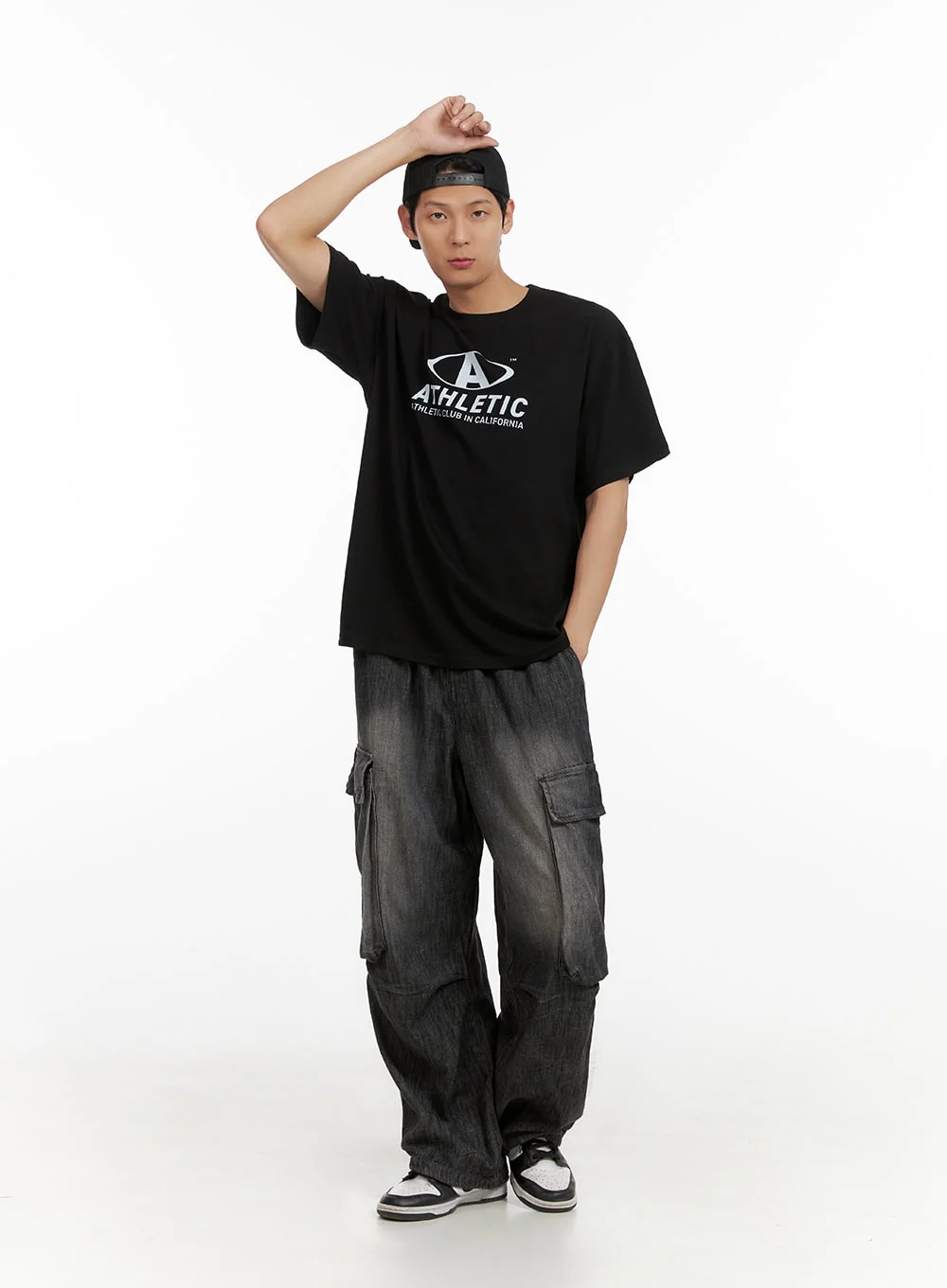Men's Graphic Round Neck T-Shirt (Black) IL404 - Image 2