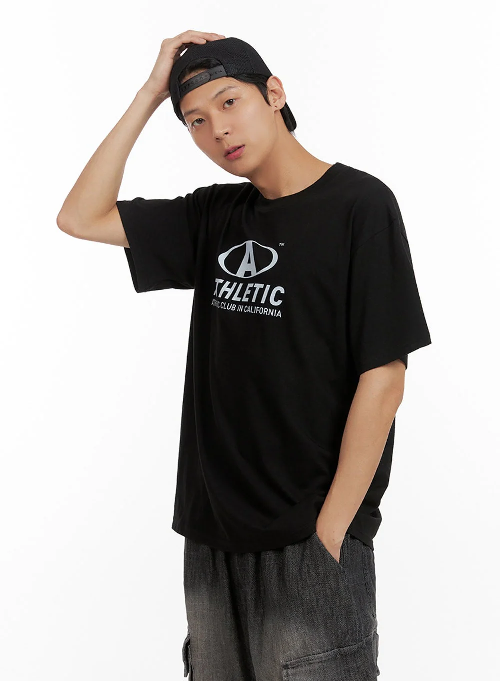 Men's Graphic Round Neck T-Shirt (Black) IL404 - Image 4