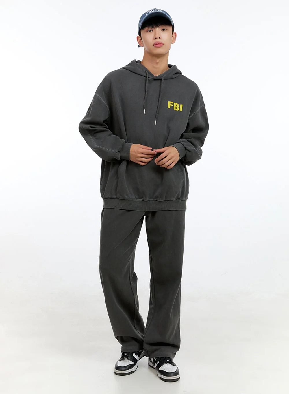 Men's Graphic Simple Lettering Hoodie (Black) IG422 - Image 2