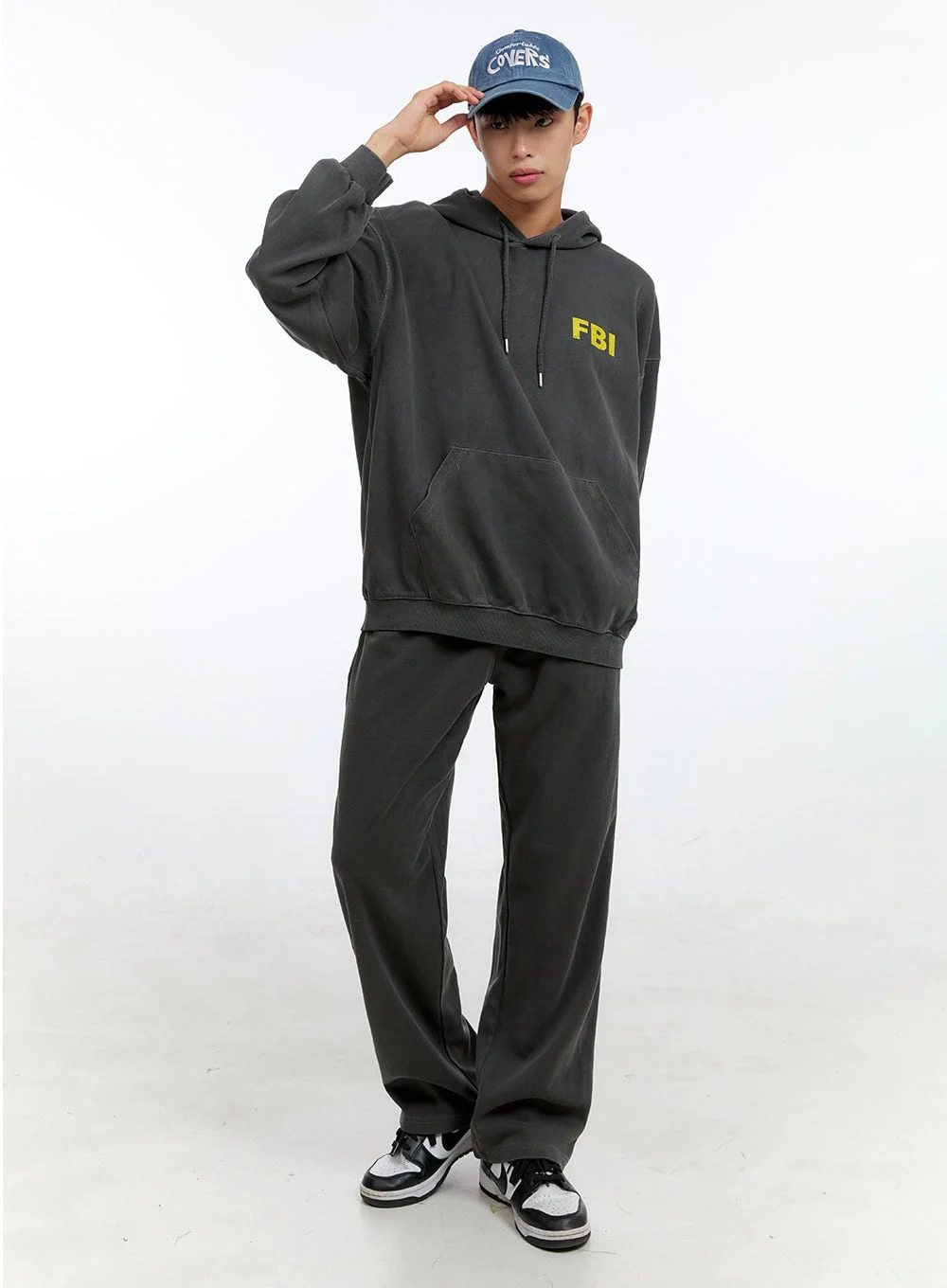 Men's Graphic Simple Lettering Hoodie (Black) IG422 - Image 8