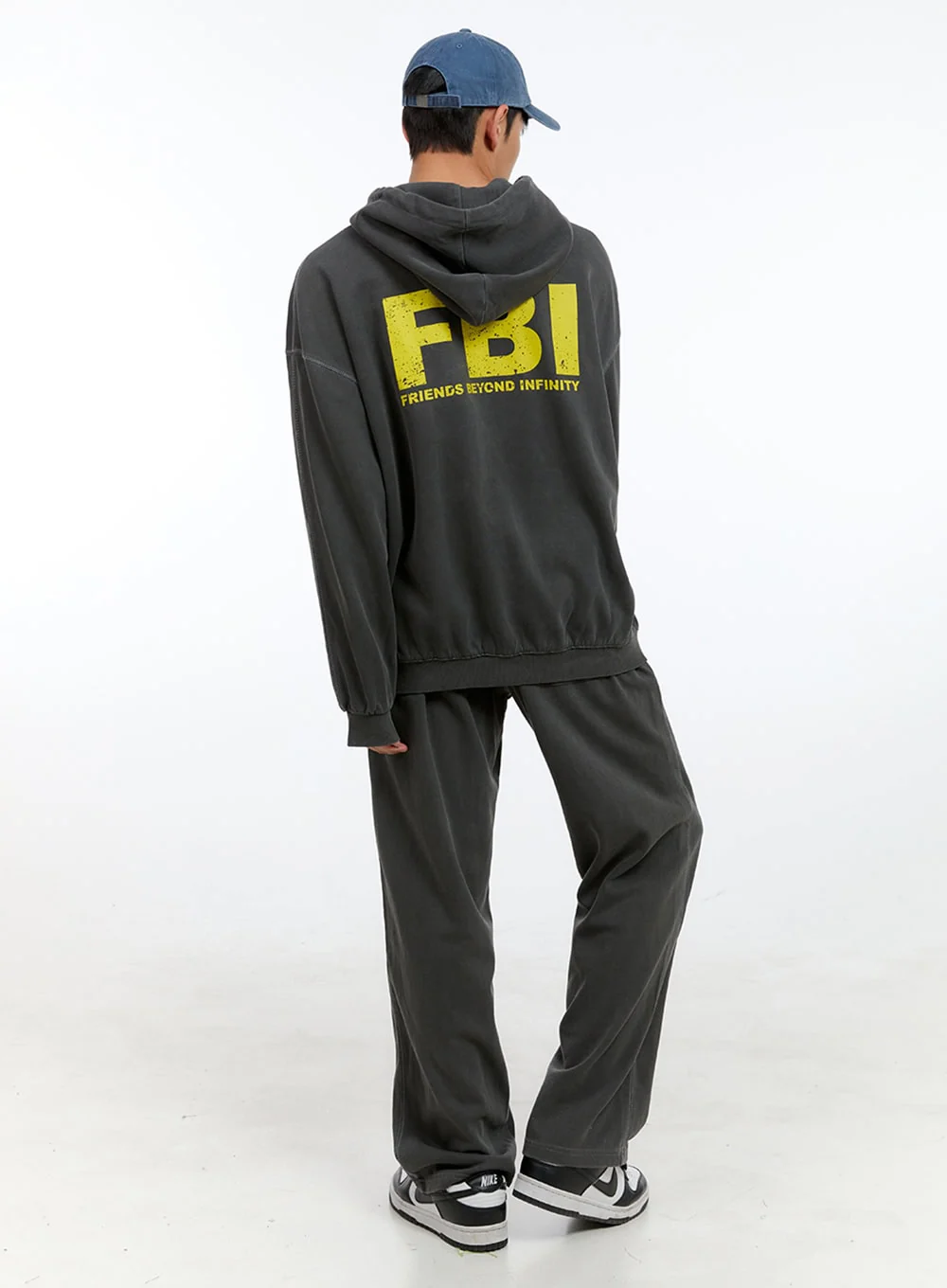 Men's Graphic Simple Lettering Hoodie (Black) IG422 - Image 9