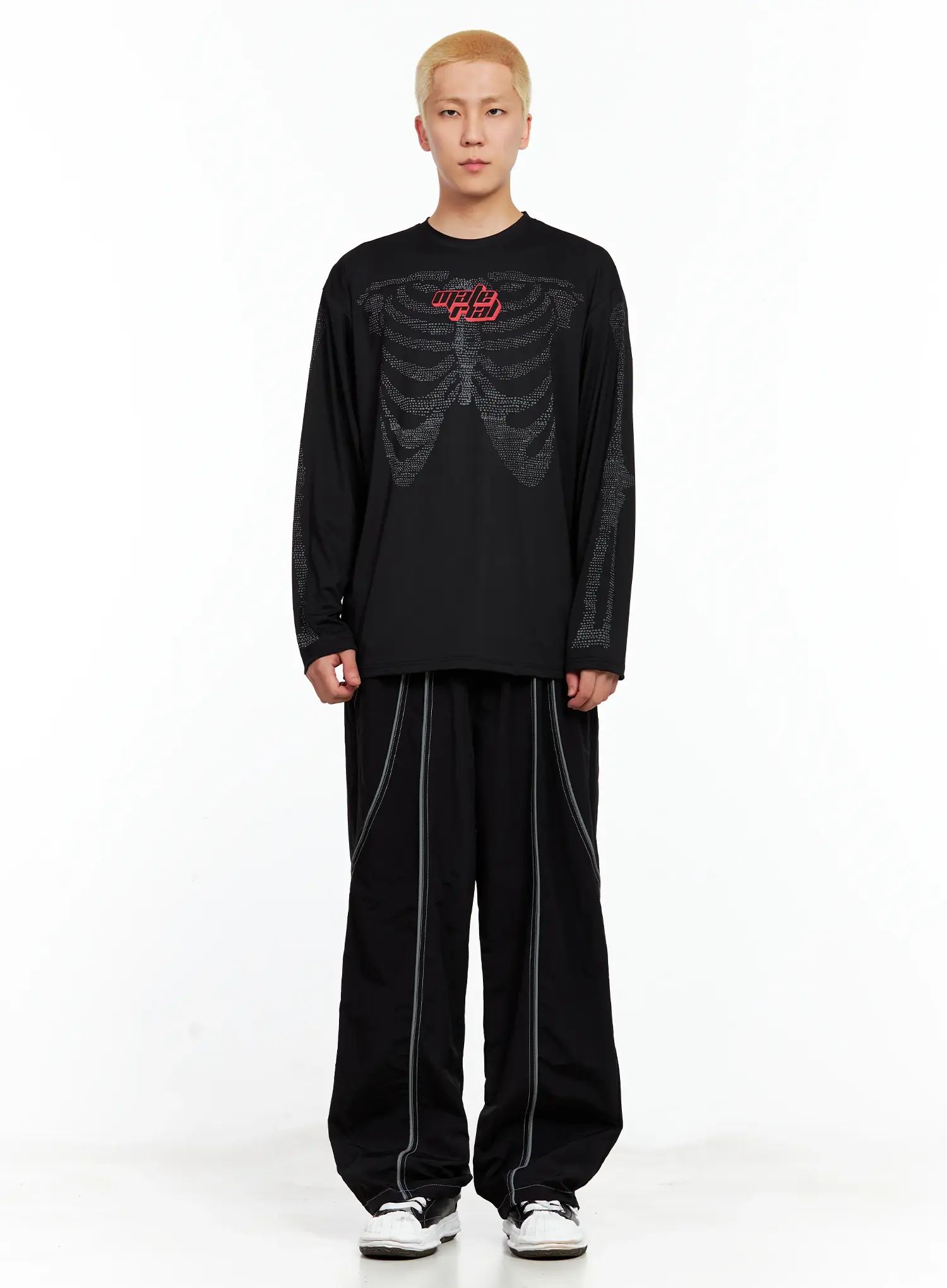 Men's Graphic Skull Long-Sleeve Tee IL511 - Image 4