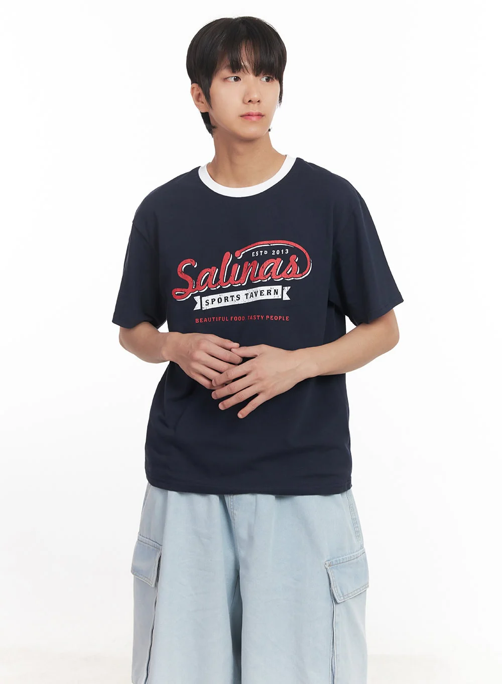 Men's Graphic Two-Tone T-Shirt IA511 - Image 3