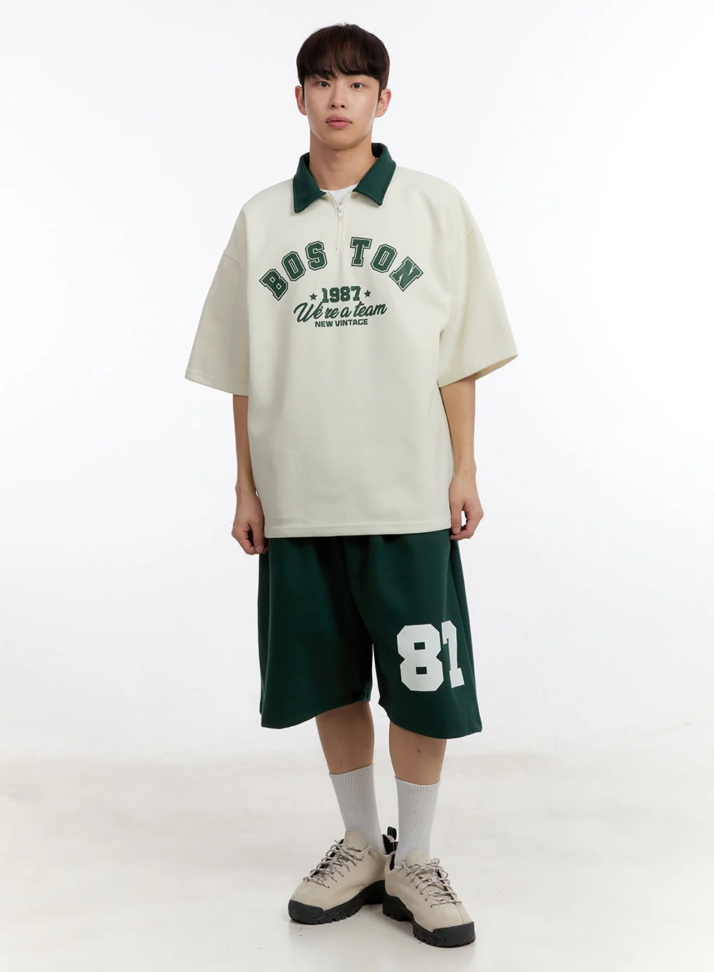 Men's Graphic Wide-Fit Sweat Shorts IA504