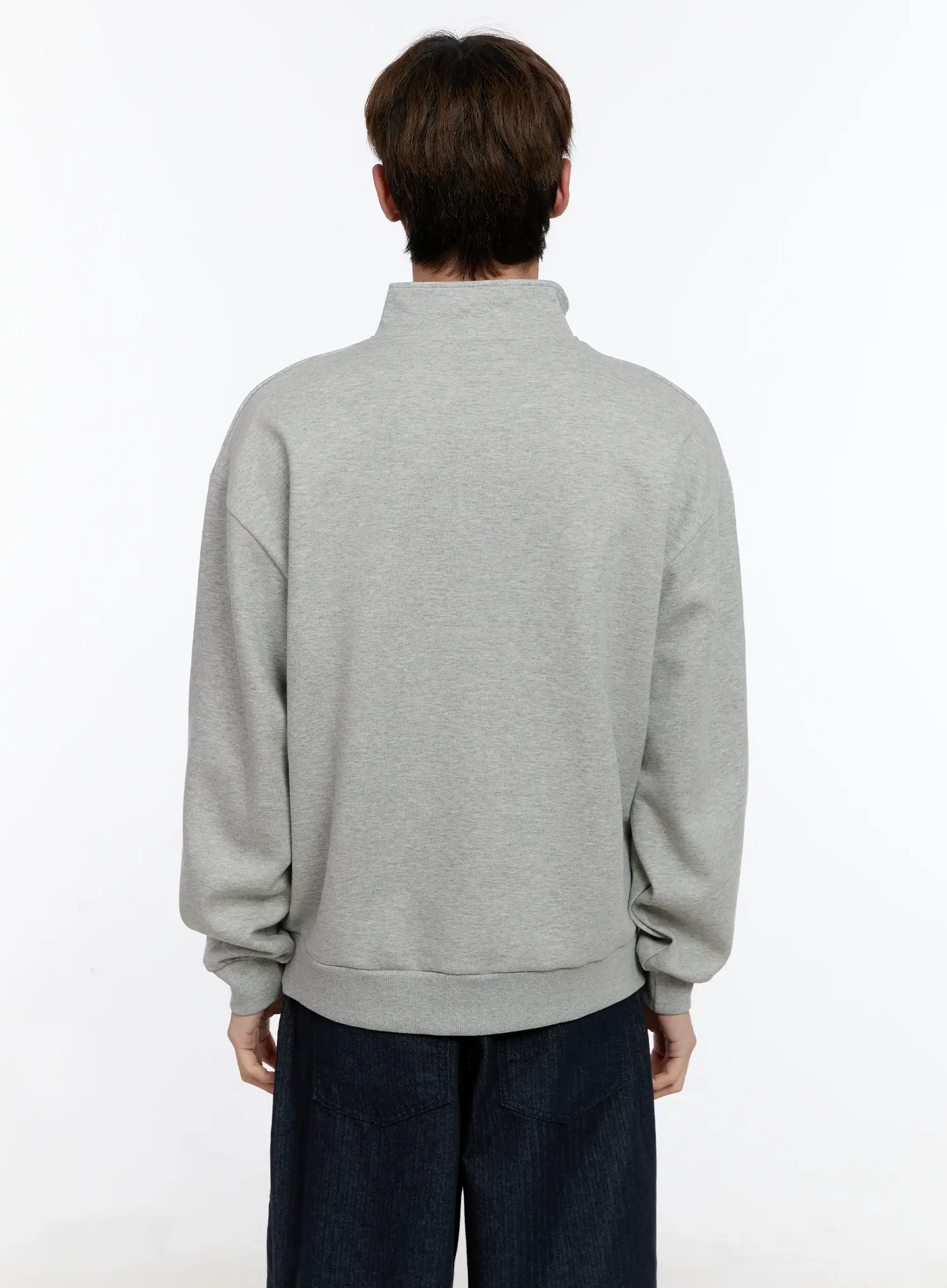Men's Half-Zip Contrast Pullover IN512 - Image 5