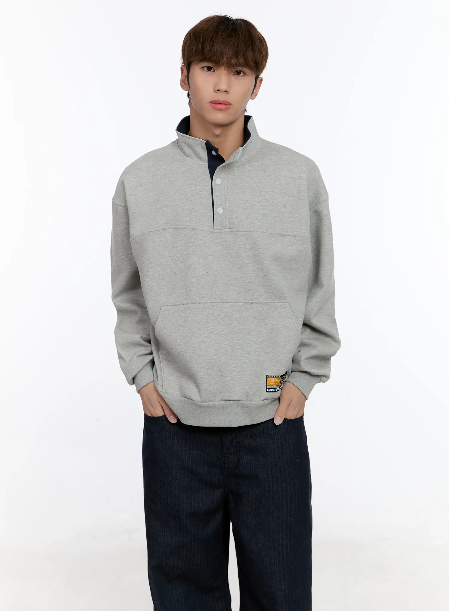 Men's Half-Zip Contrast Pullover IN512 - Image 6