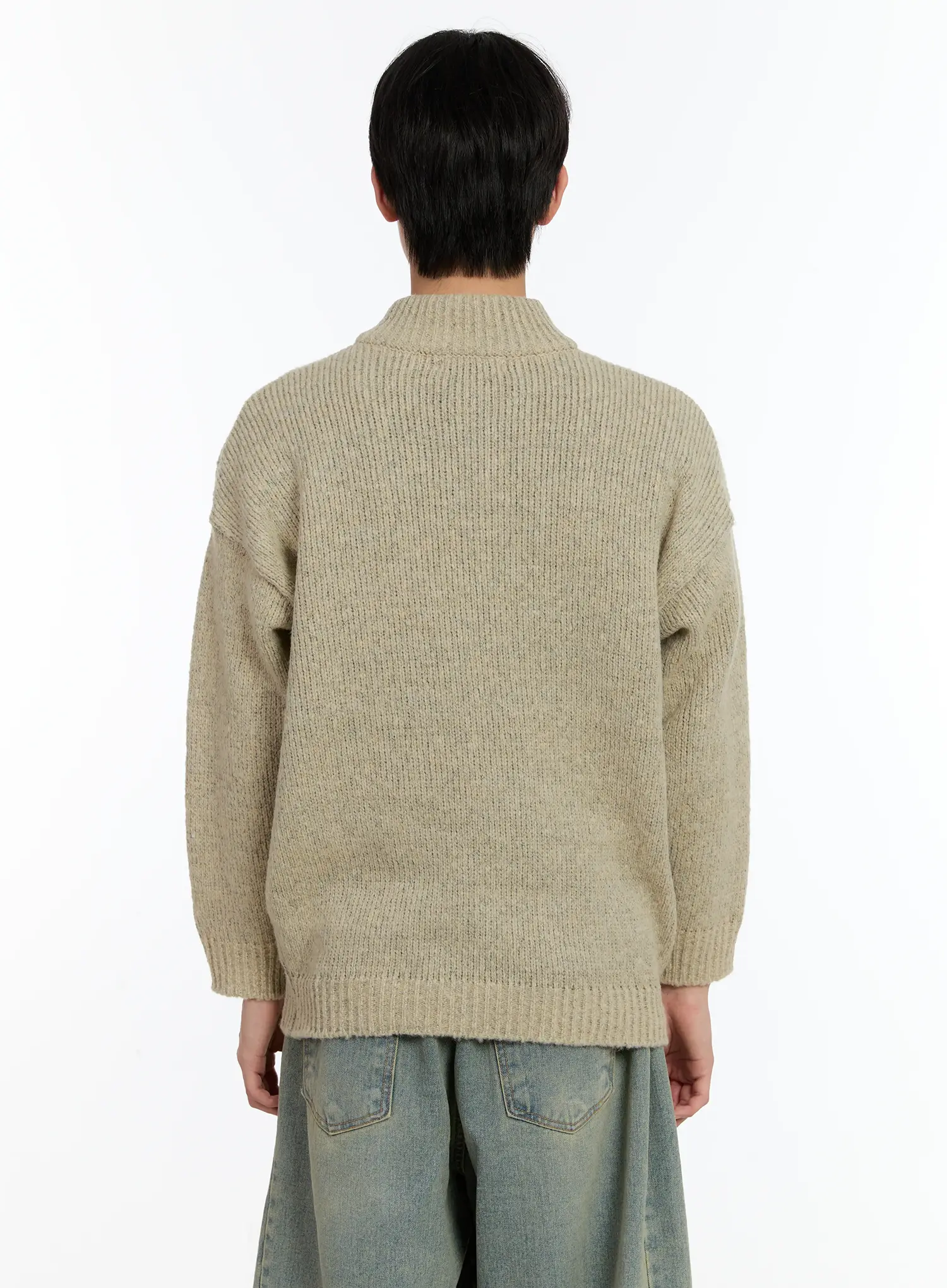 Men's Henley Knit Sweater ID502 - Image 5