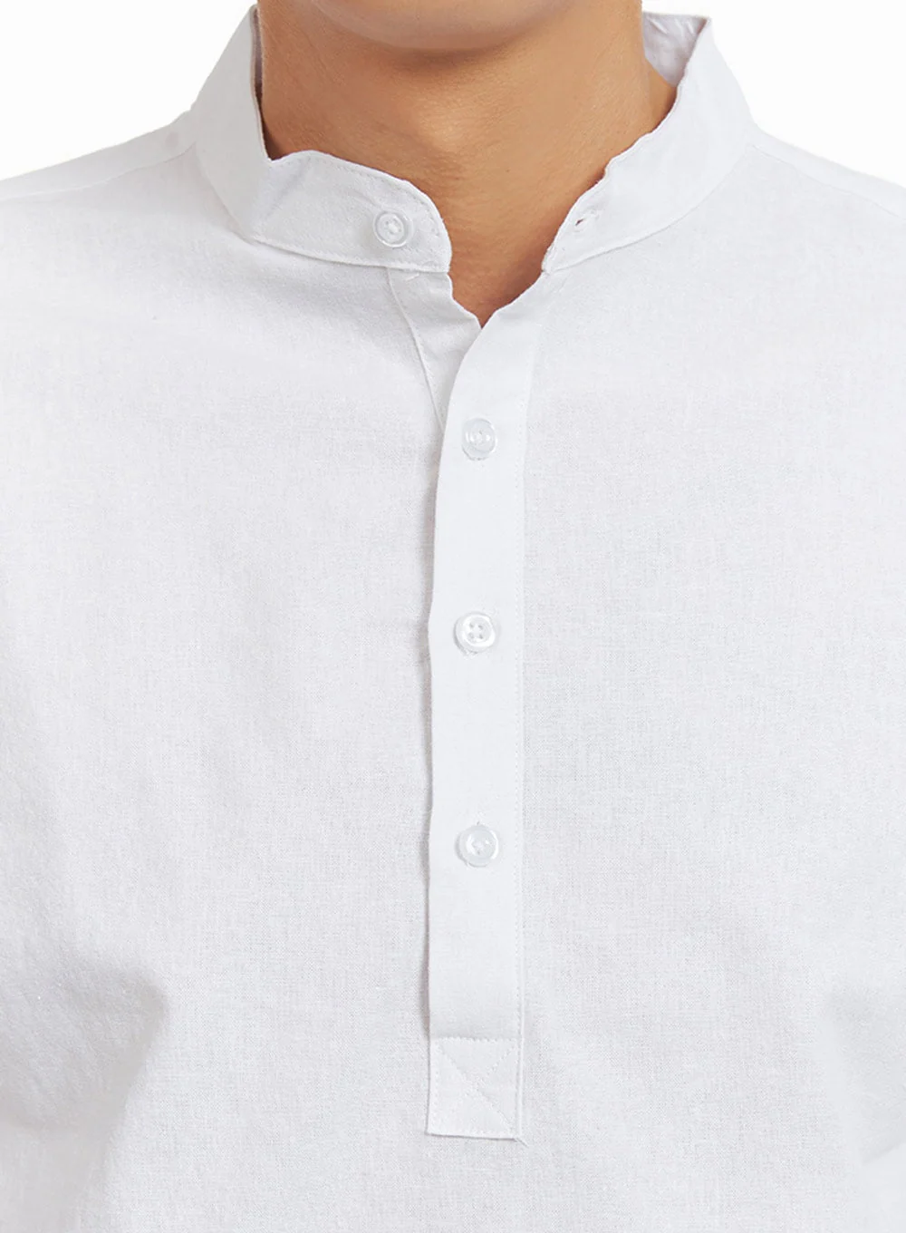 Men's High Collar Buttoned Shirt IY424 - Image 3
