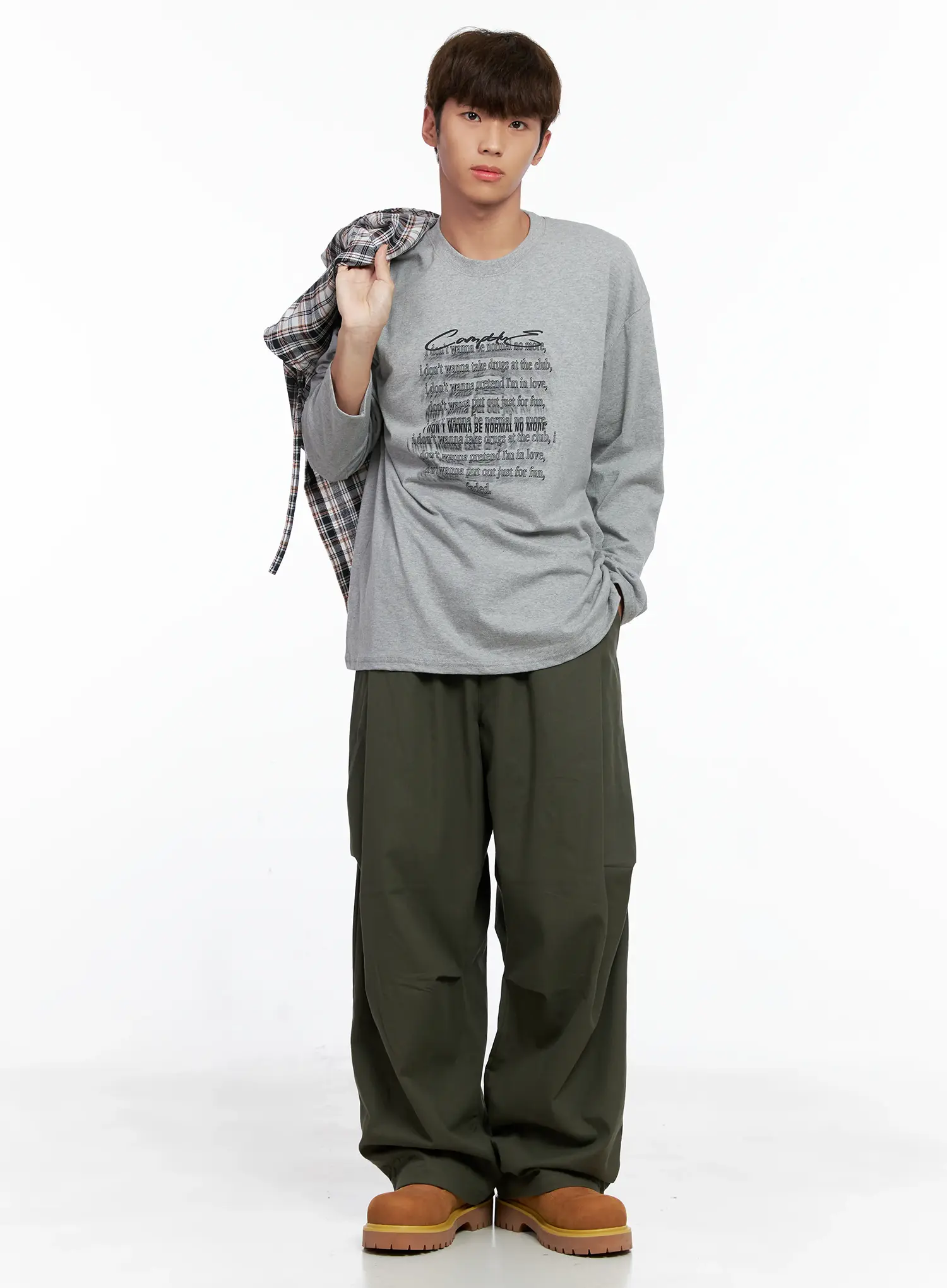 Men's Hooded Plaid Shirt IO506 - Image 11