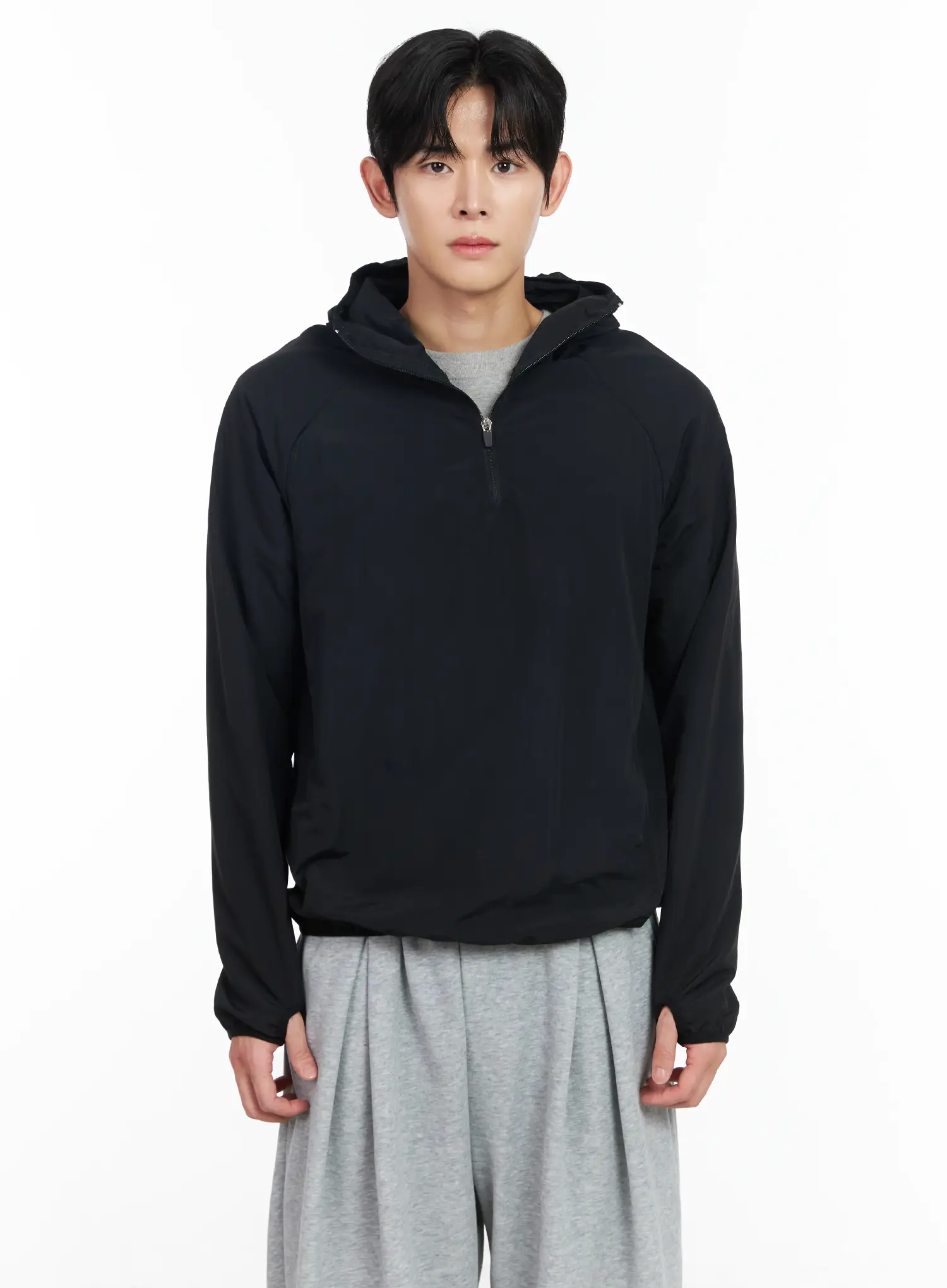 Men's Hooded Quarter-Zip Anorak IM518 - Image 11