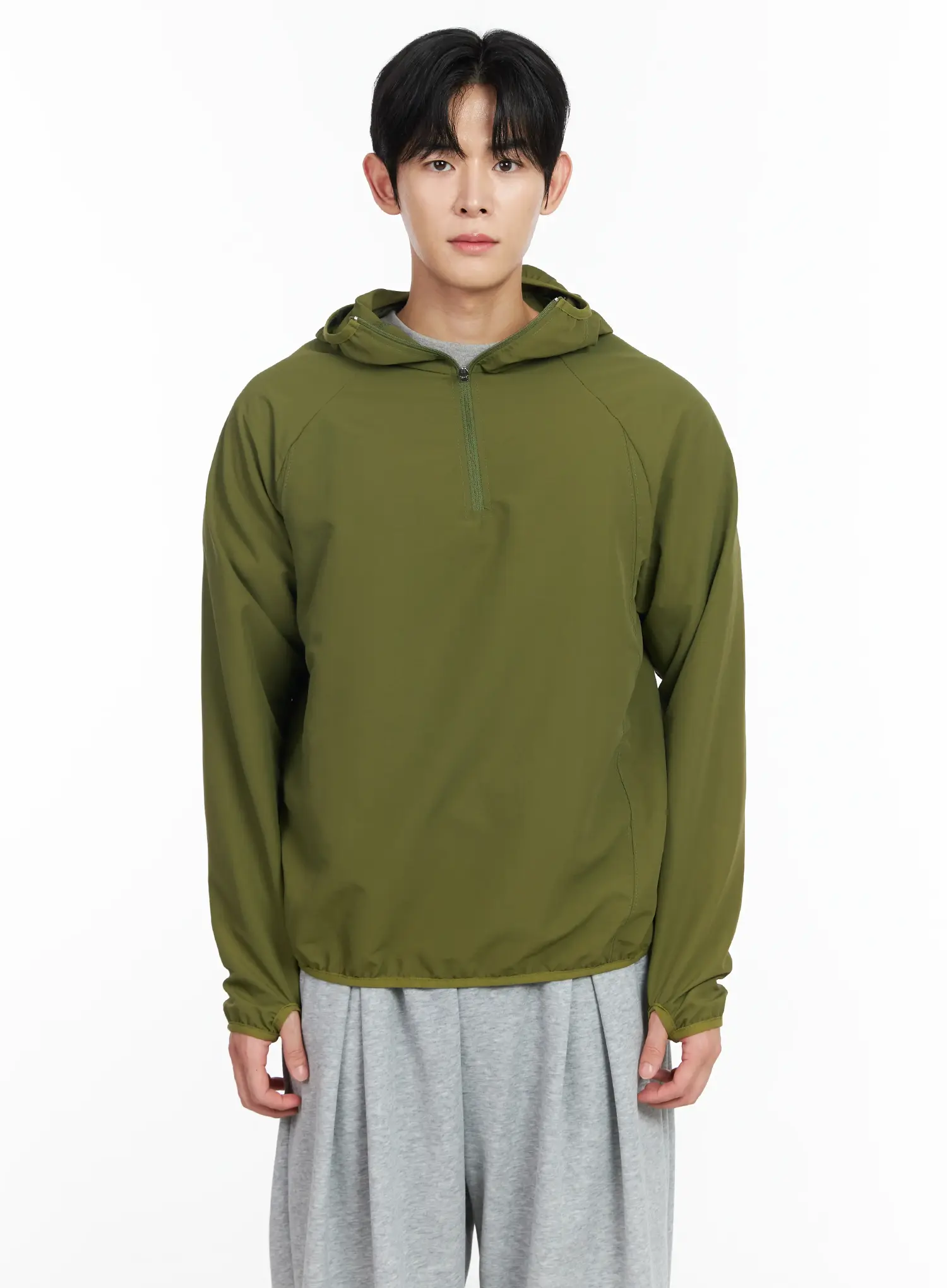 Men's Hooded Quarter-Zip Anorak IM518 - Image 12