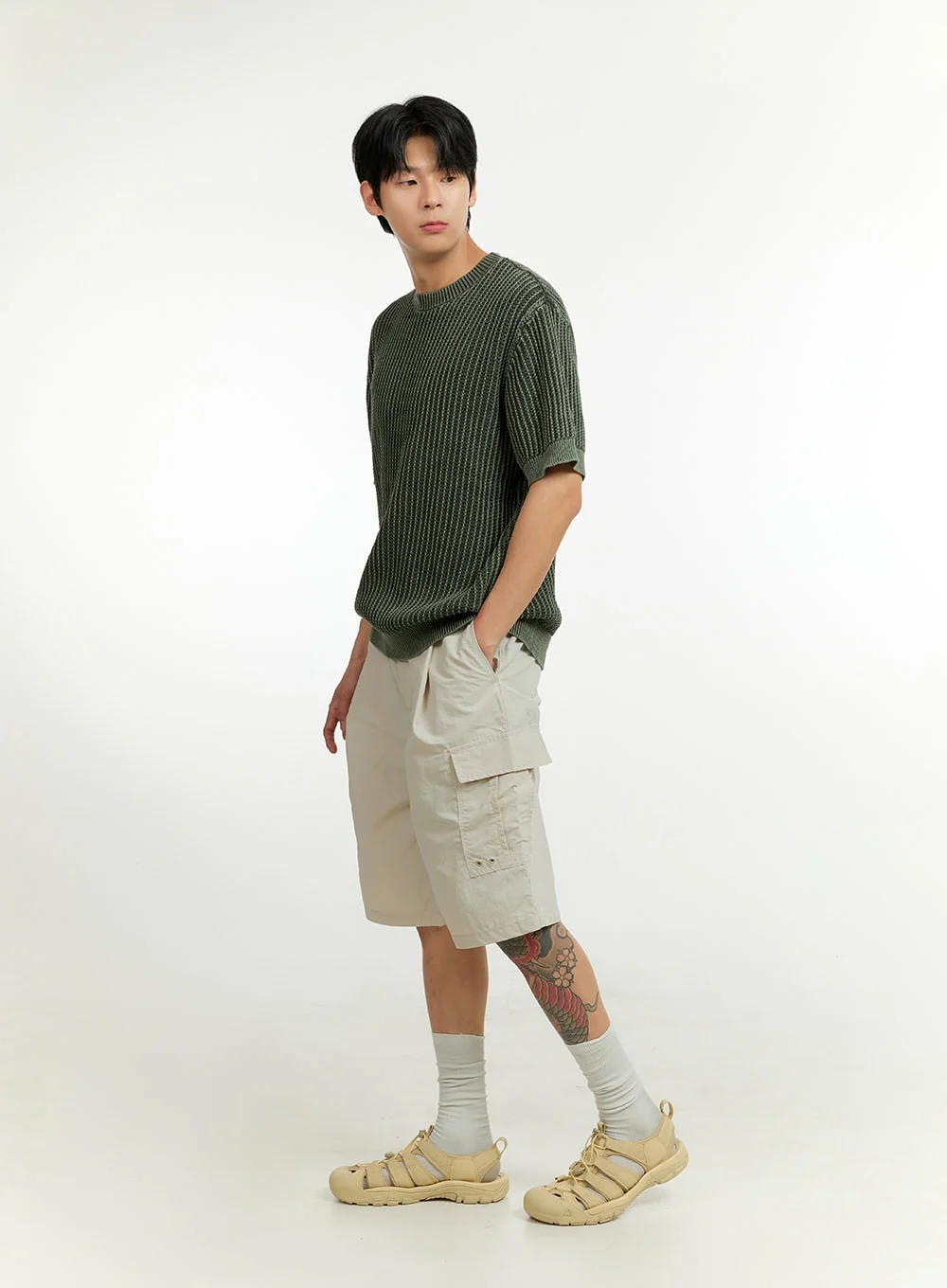 Men's Knit Sweater T-Shirt IL412 - Image 7