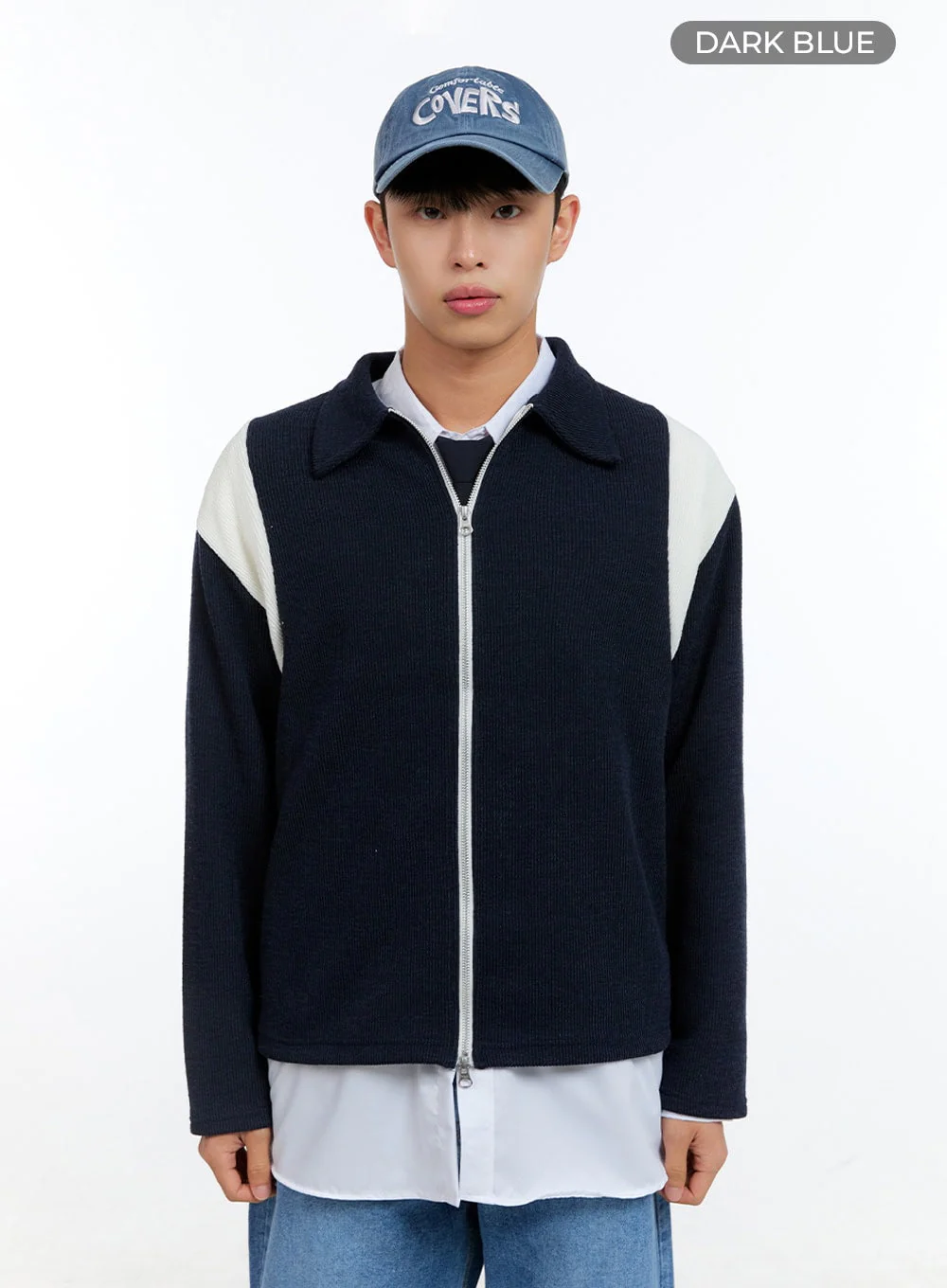 Men's Knit Zip-Up Jacket IG416 - Image 7