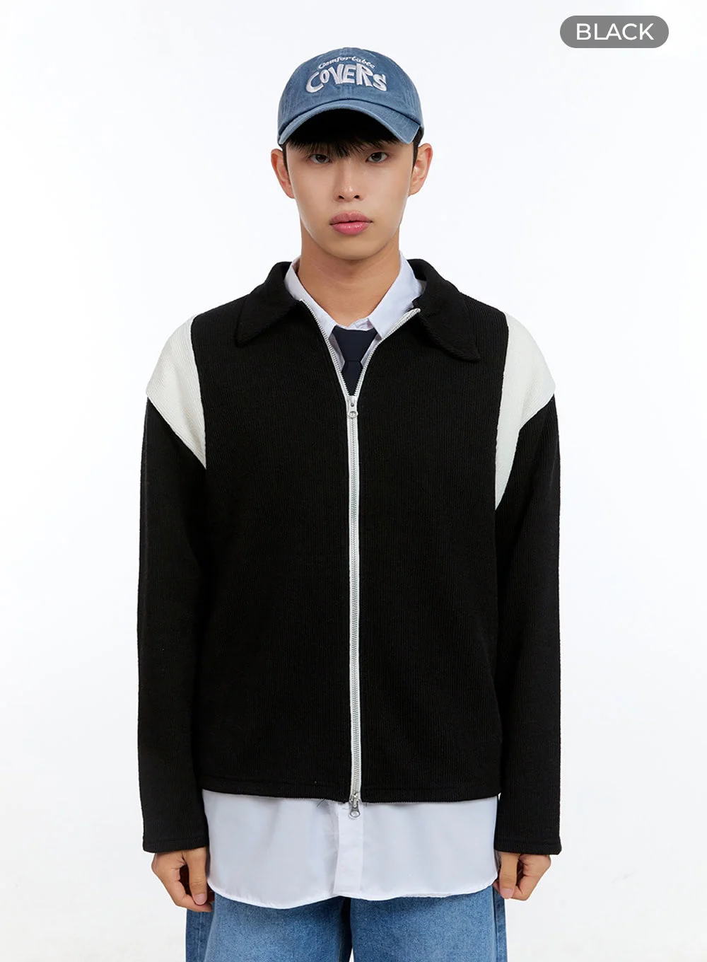 Men's Knit Zip-Up Jacket IG416 - Image 9