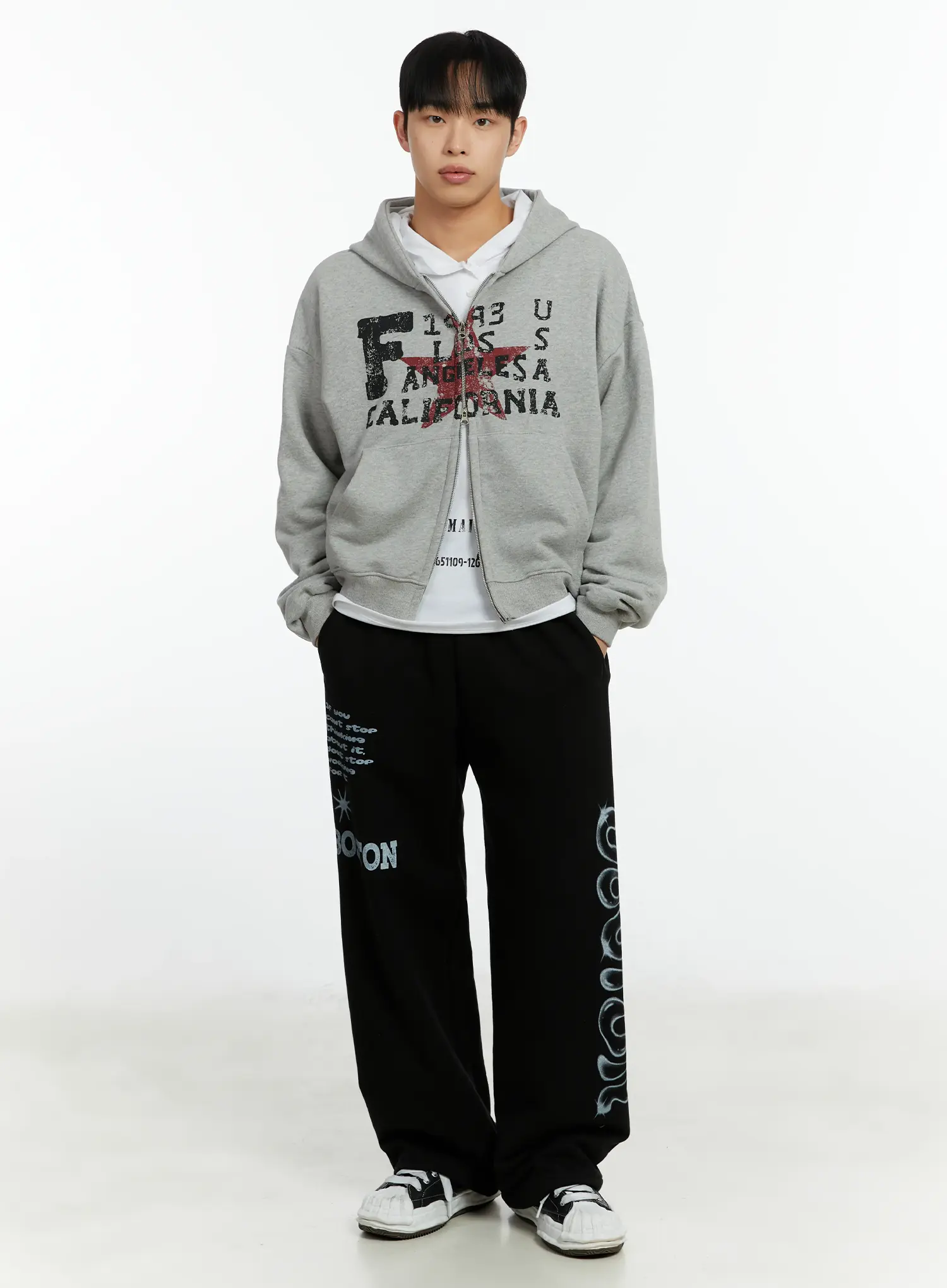 Men's LA Star Graphic Zip-Up Hoodie IF511 - Image 8