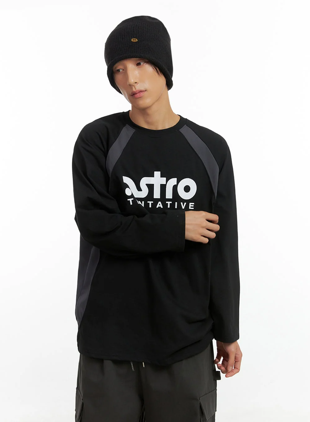 Men's Letter Print Long Sleeve Shirt IO417 - Image 4