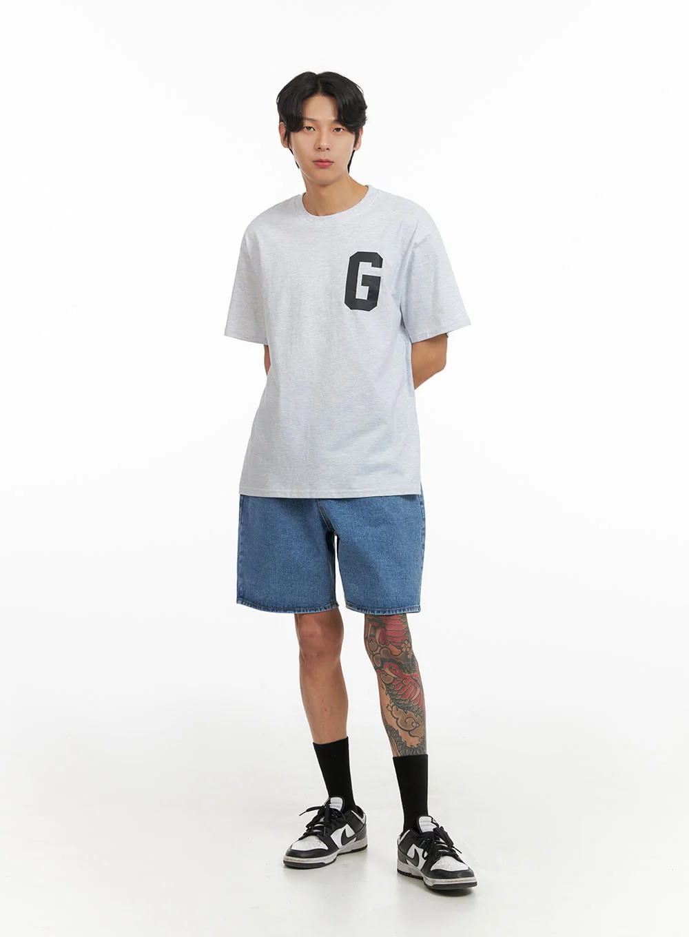 Men's Letter Print T-Shirt IY424 - Image 6