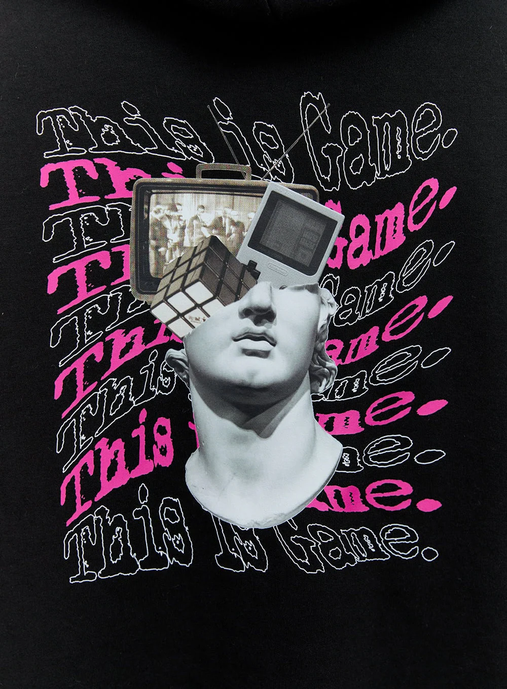 Men's Lettering Oversize Hoodie (Black) IG428 - Image 7
