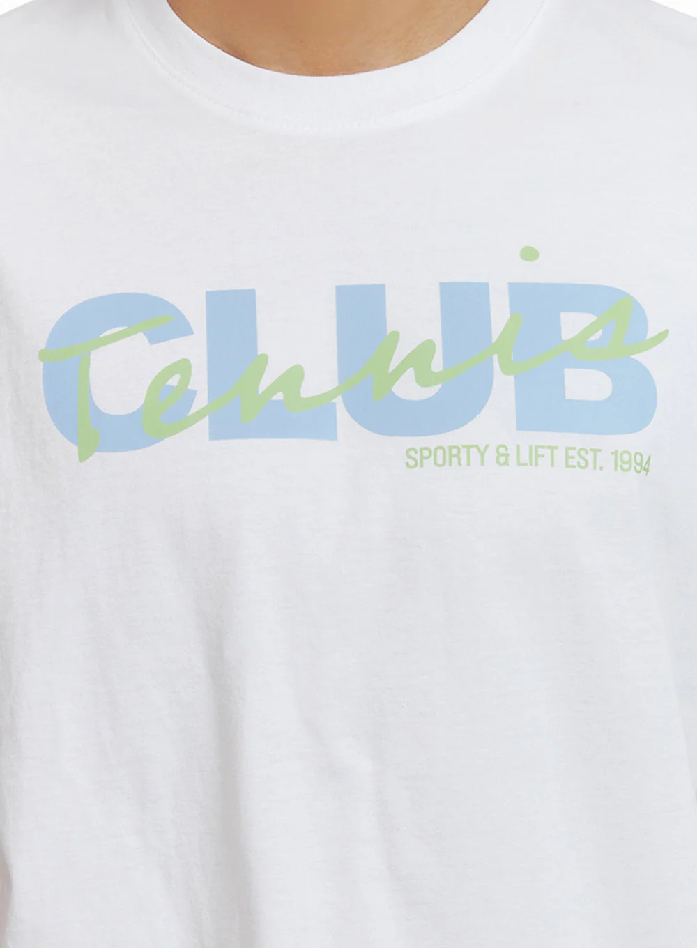 Men's Lettering Round Neck T-Shirt (White) IU419 - Image 3