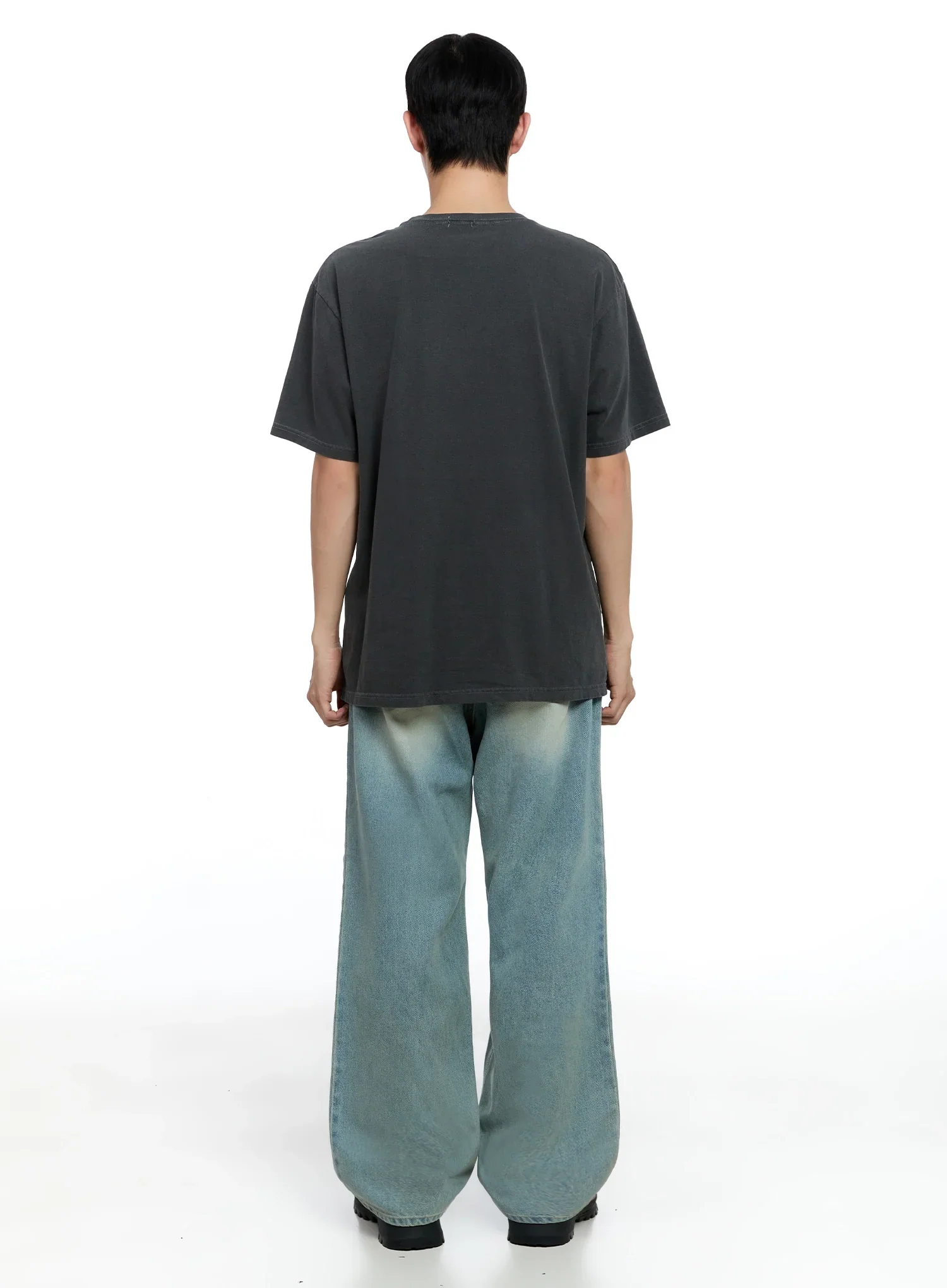 Men's Light-Wash Baggy  Jeans IG520 - Image 10