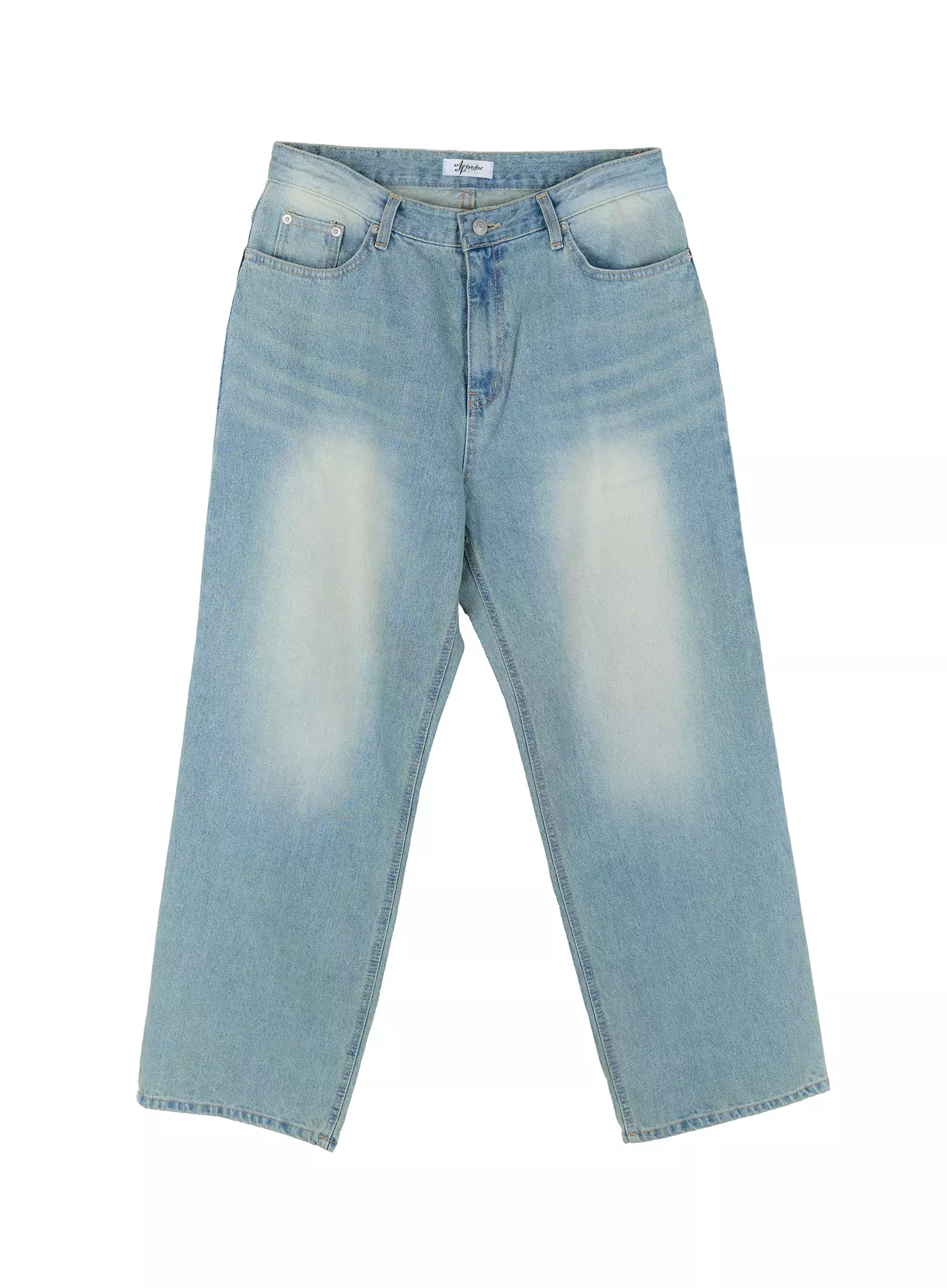 Men's Light-Wash Baggy  Jeans IG520 - Image 13