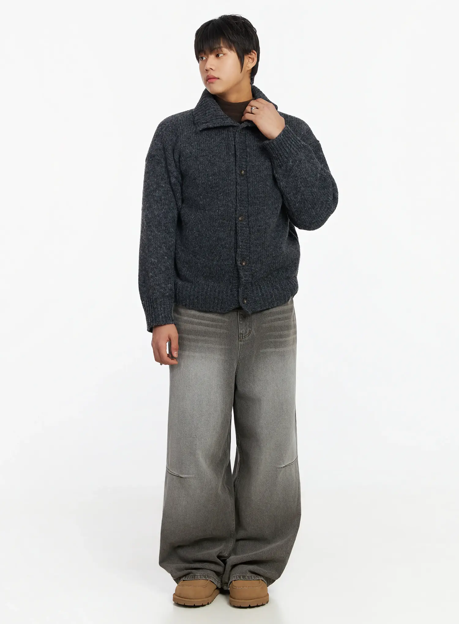 Men's Light Wash Wide Leg Jeans IF503 - Image 10