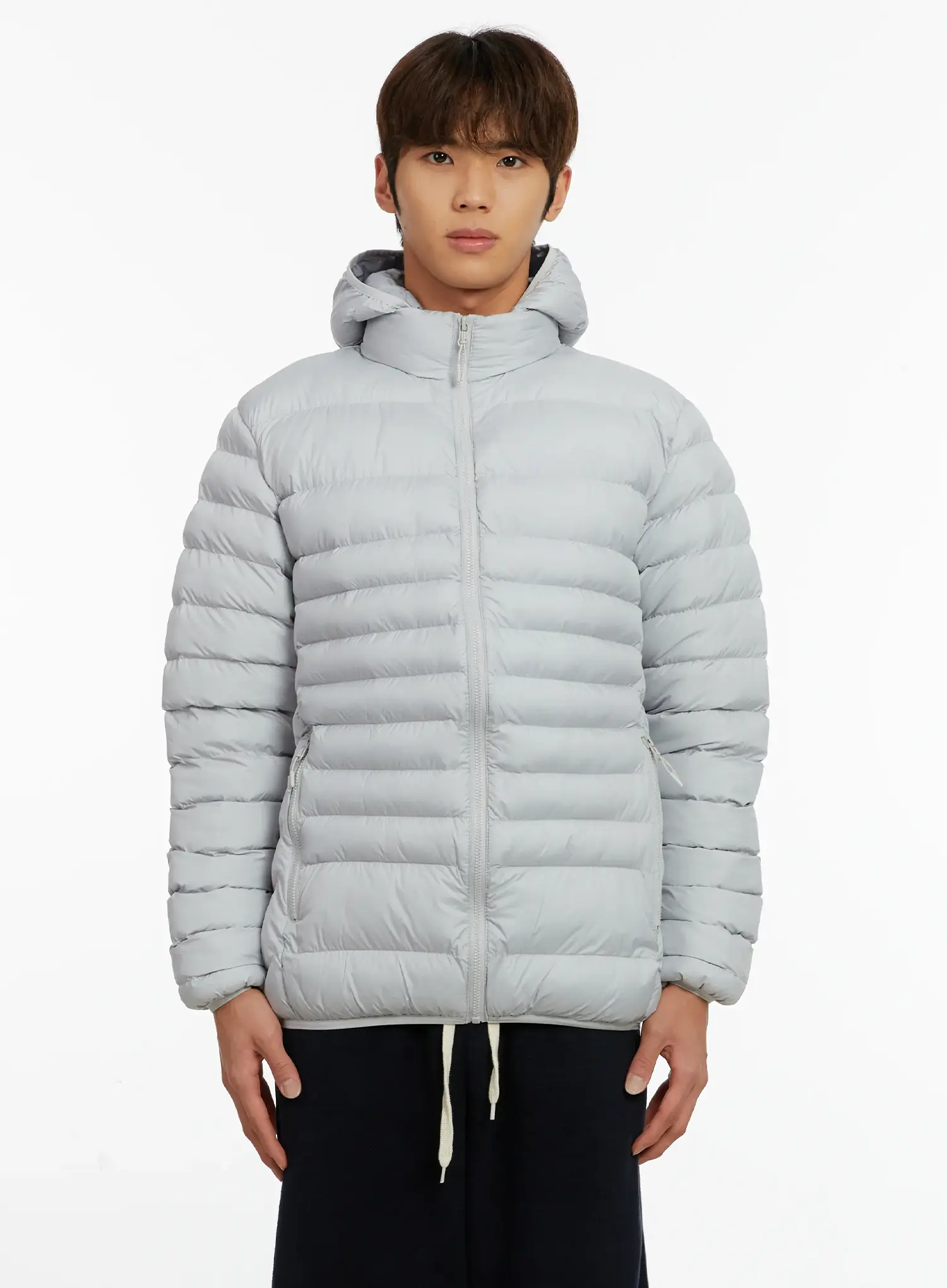 Men's Lightweight Detachable Hood Puffer Jacket ID523 - Image 9