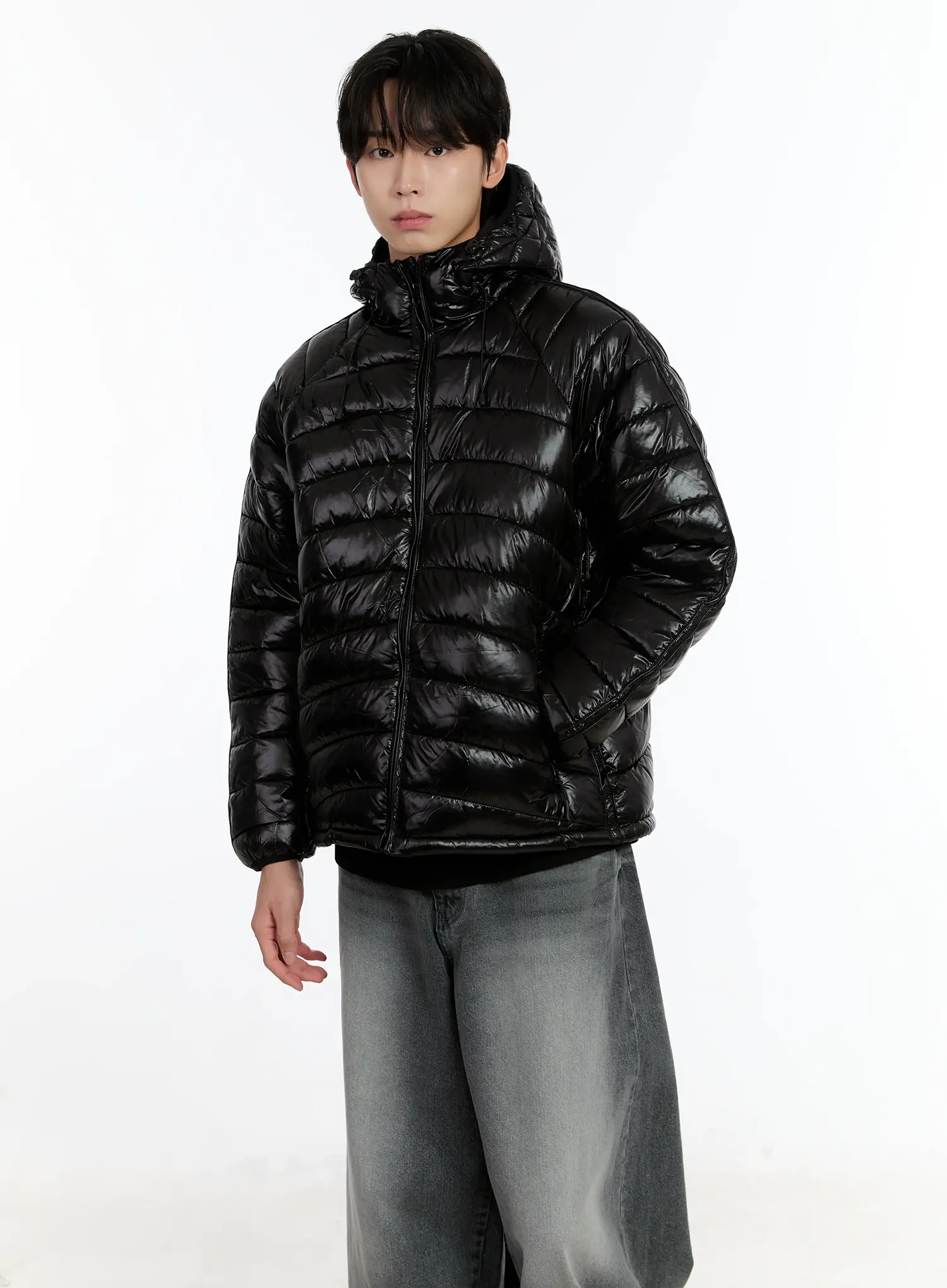 Men's Lightweight Hooded Puffer Jacket ID502 - Image 7