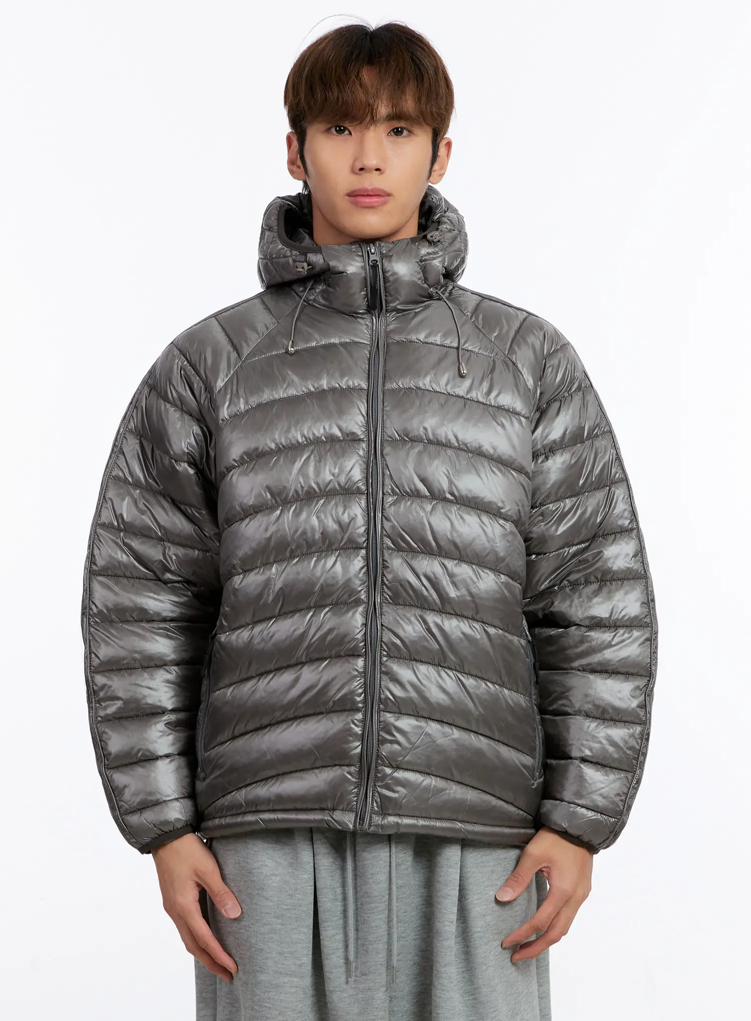 Men's Lightweight Hooded Puffer Jacket IN528 - Image 9