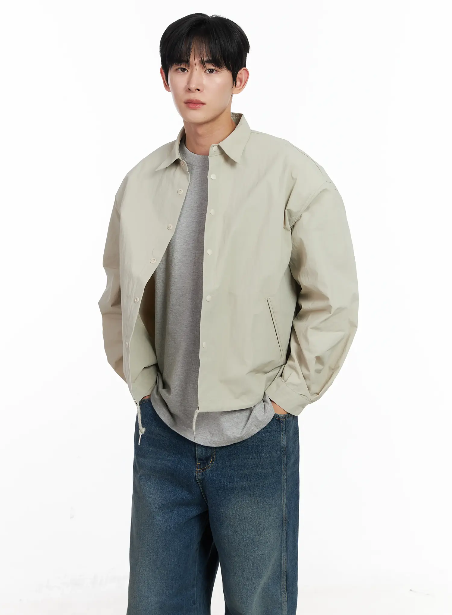 Men's Lightweight Spring Coach Jacket IJ521 - Image 7