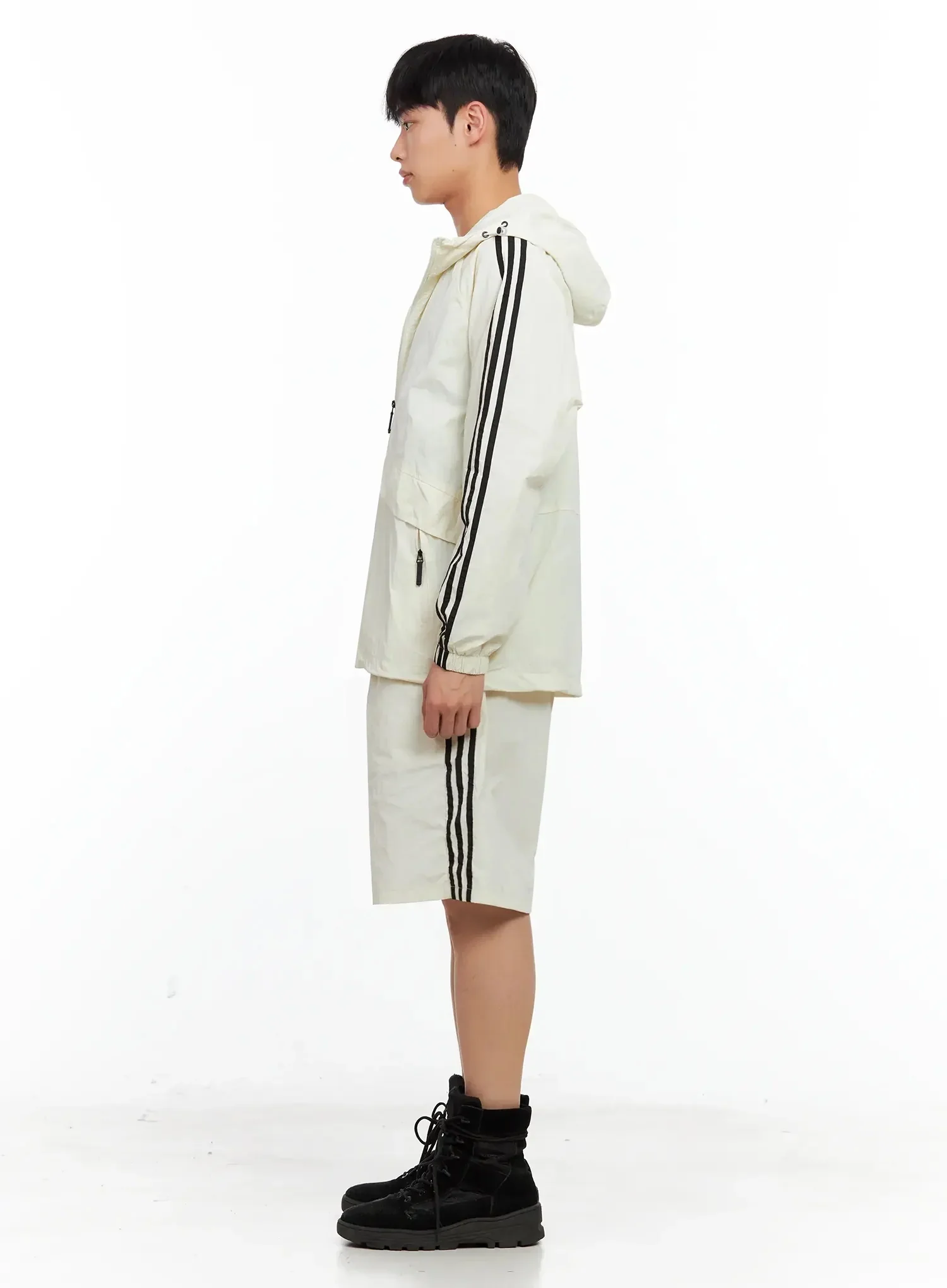 Men's Lightweight Striped Track Shorts IL516 - Image 10