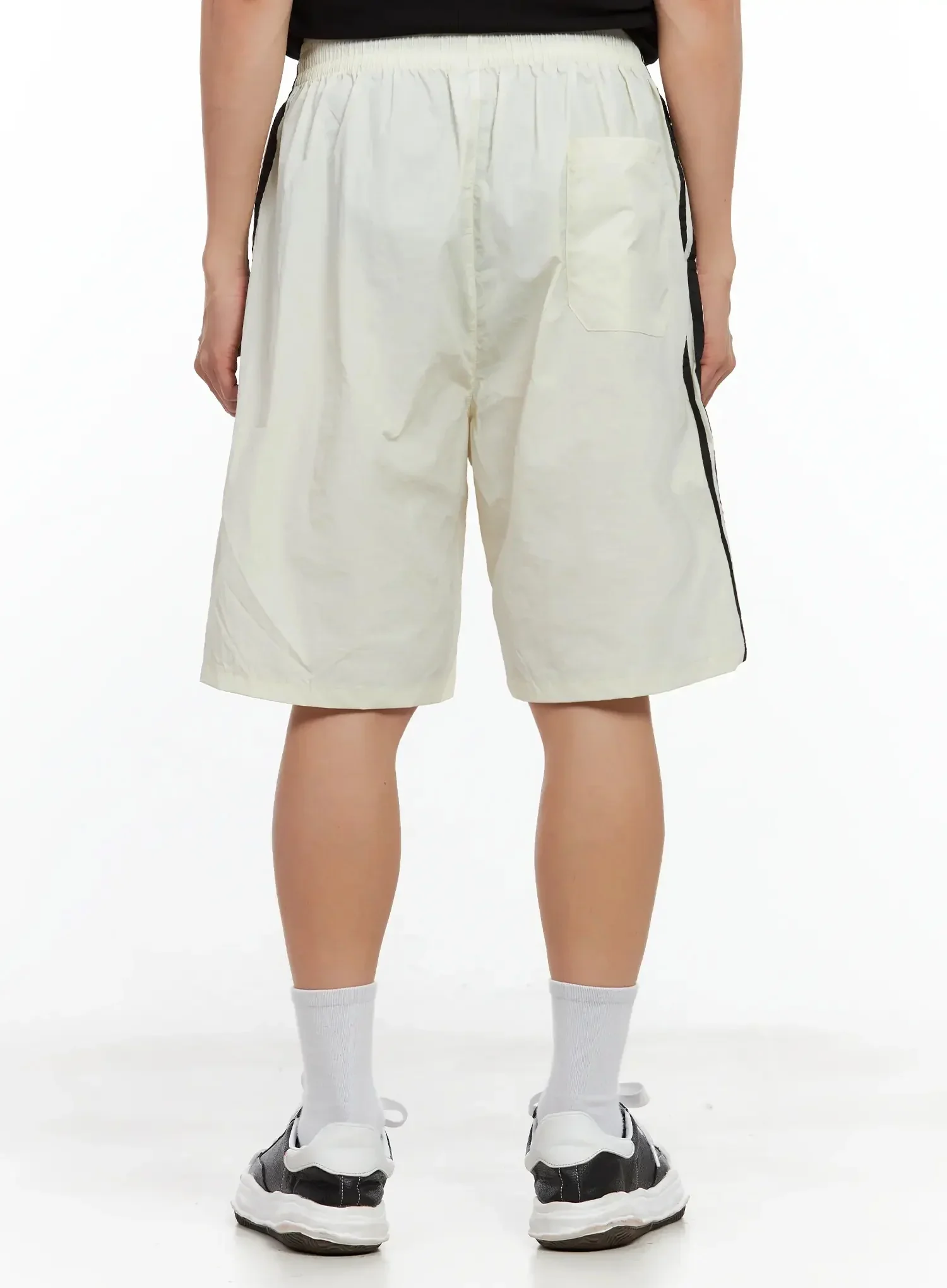 Men's Lightweight Striped Track Shorts IL516 - Image 7