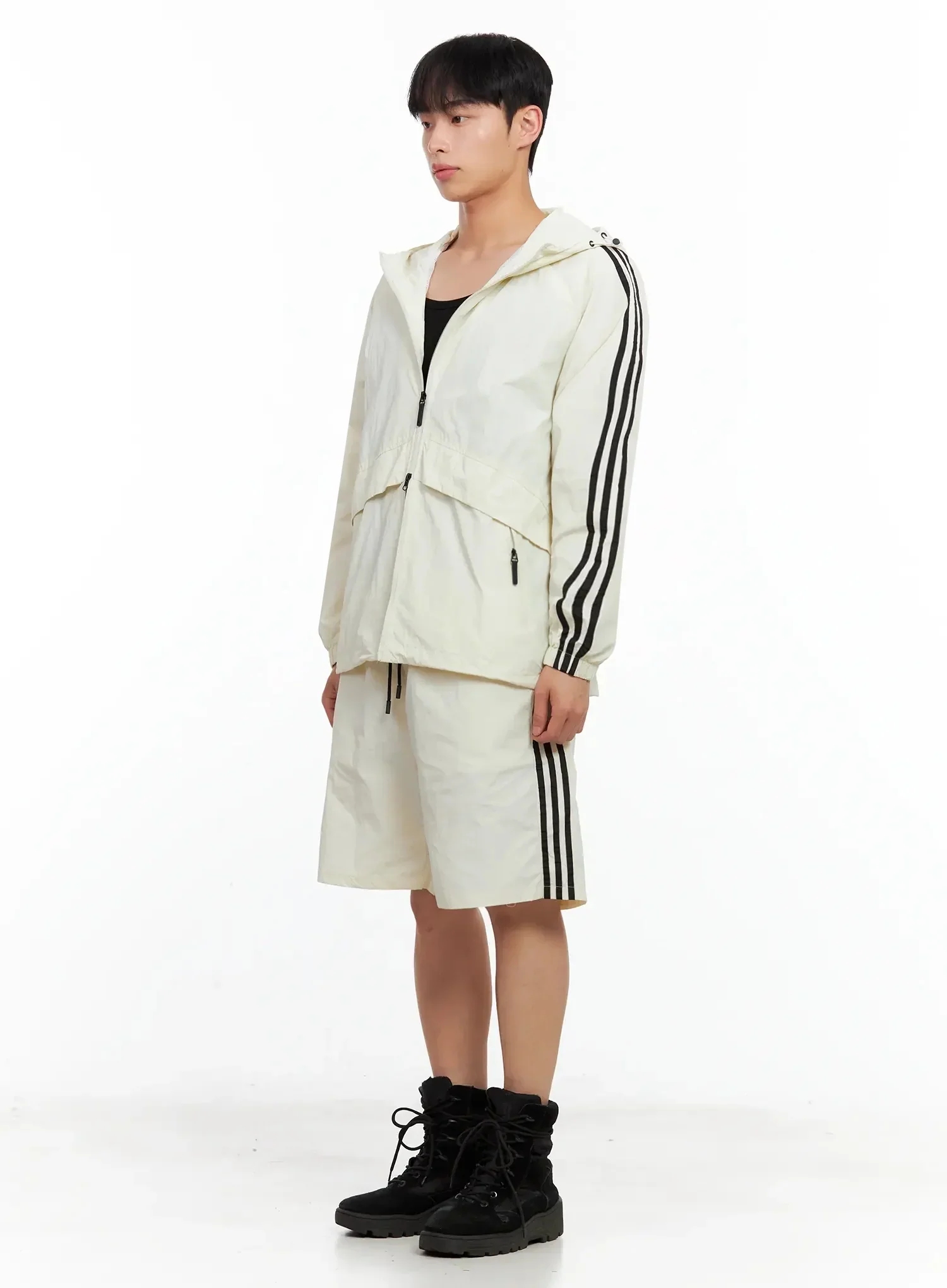 Men's Lightweight Striped Track Shorts IL516 - Image 9