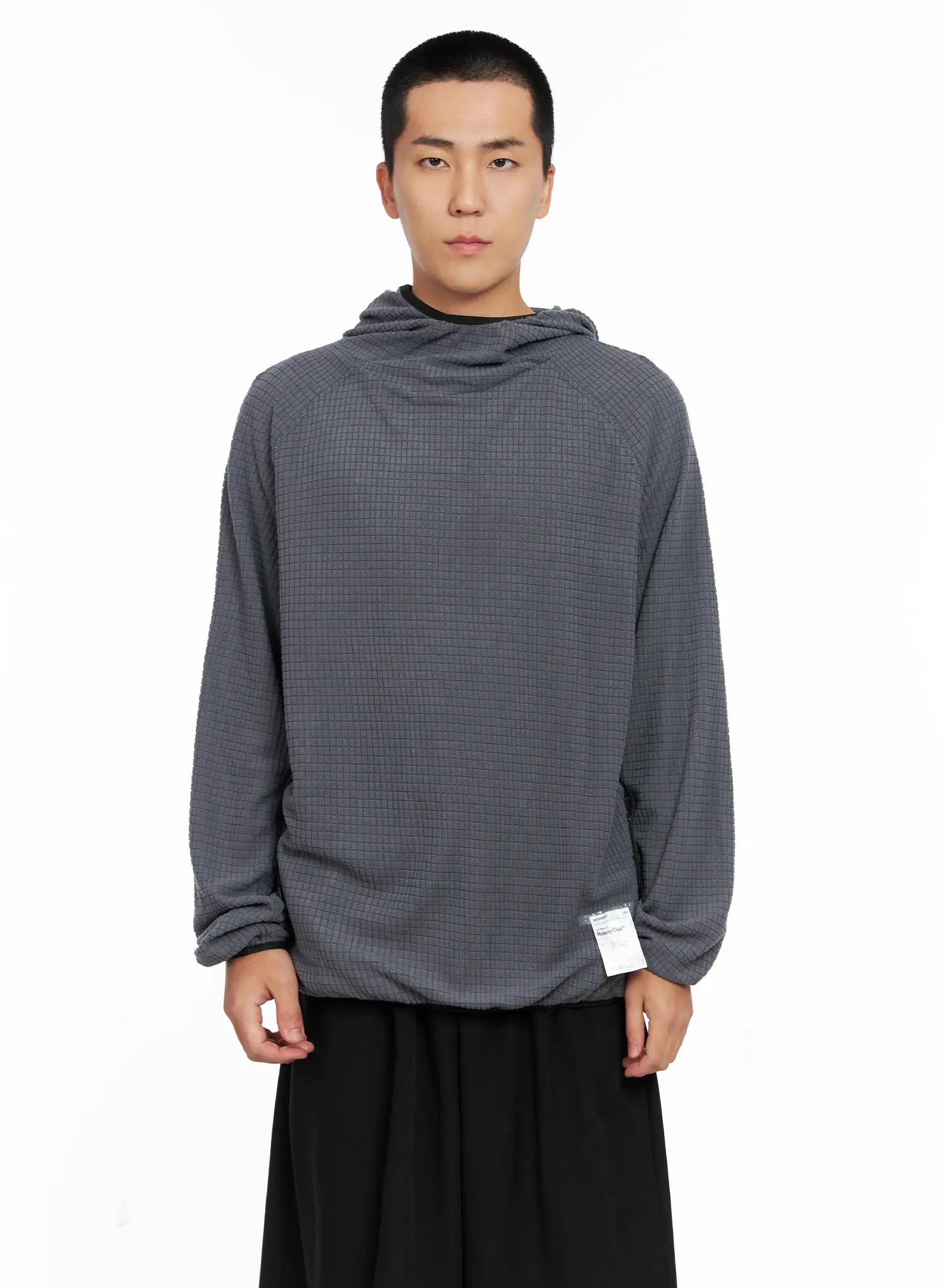 Men's Logo Detail Long Sleeve Hoodie IS502 - Image 17