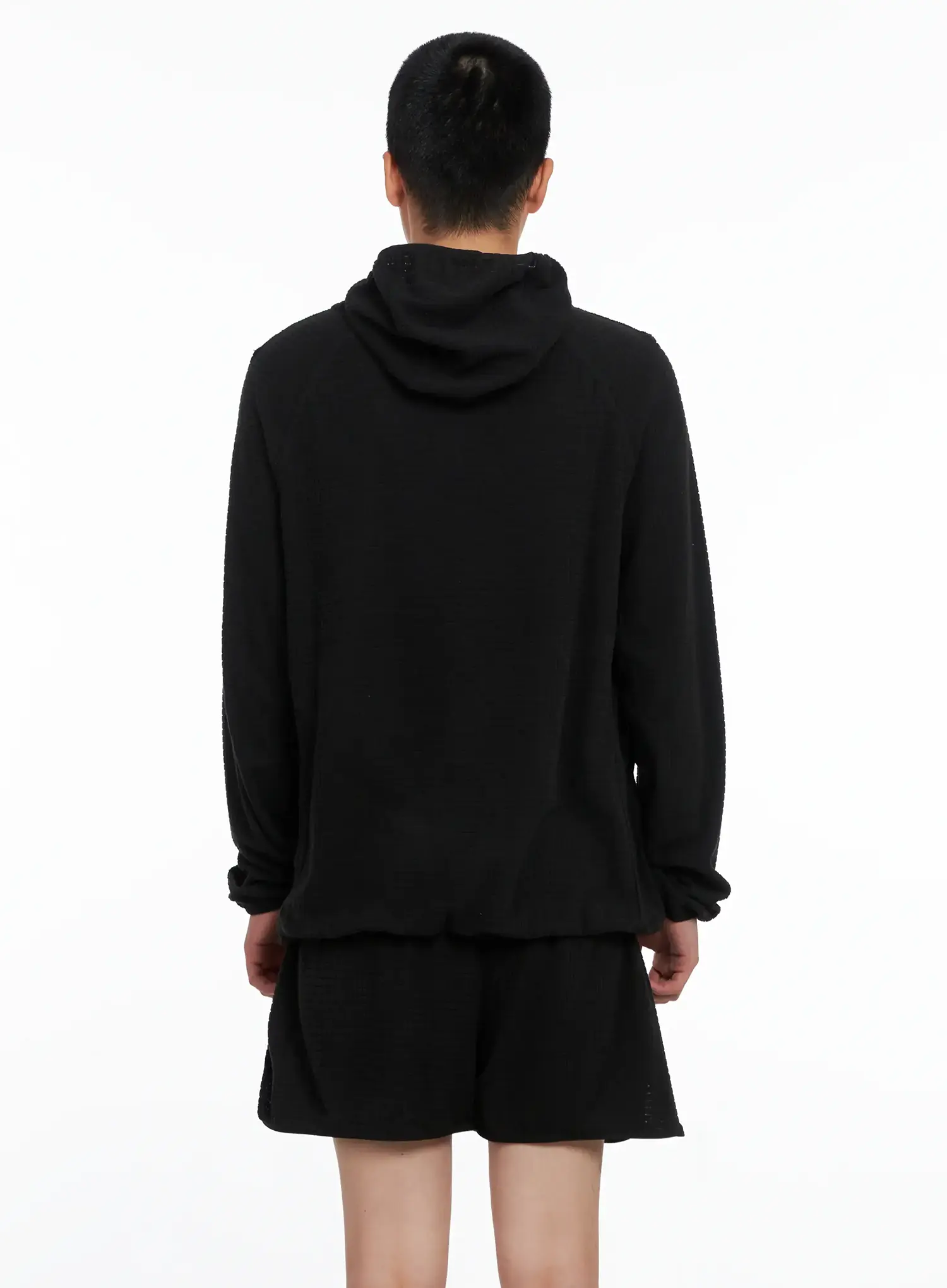 Men's Logo Detail Long Sleeve Hoodie IS502 - Image 6