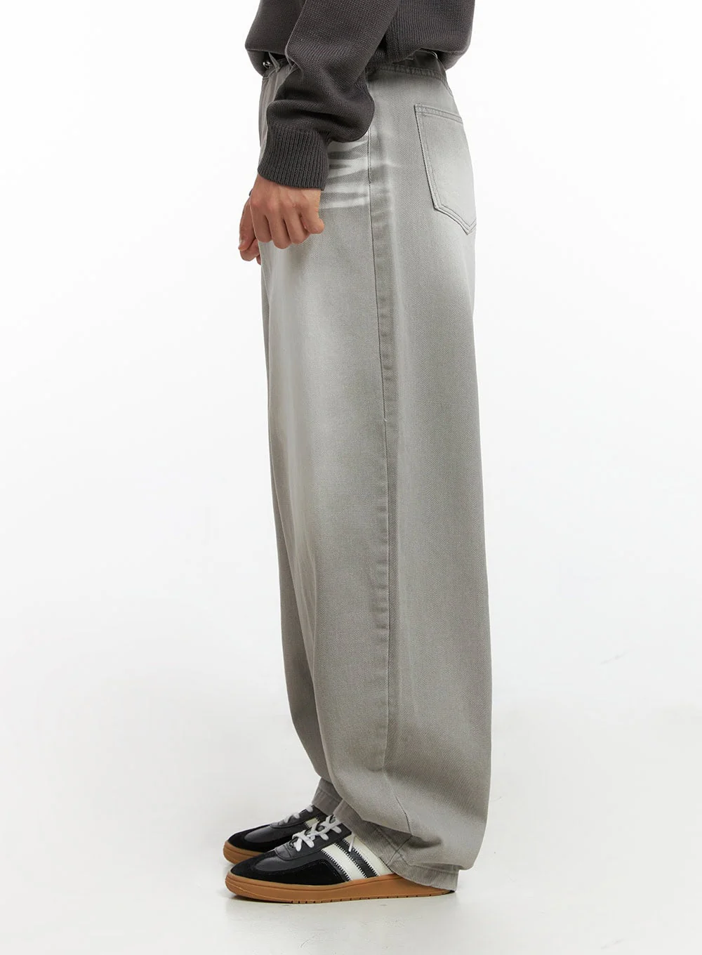 Men's Loose Fit Baggy Jeans (Gray) IG409 - Image 4