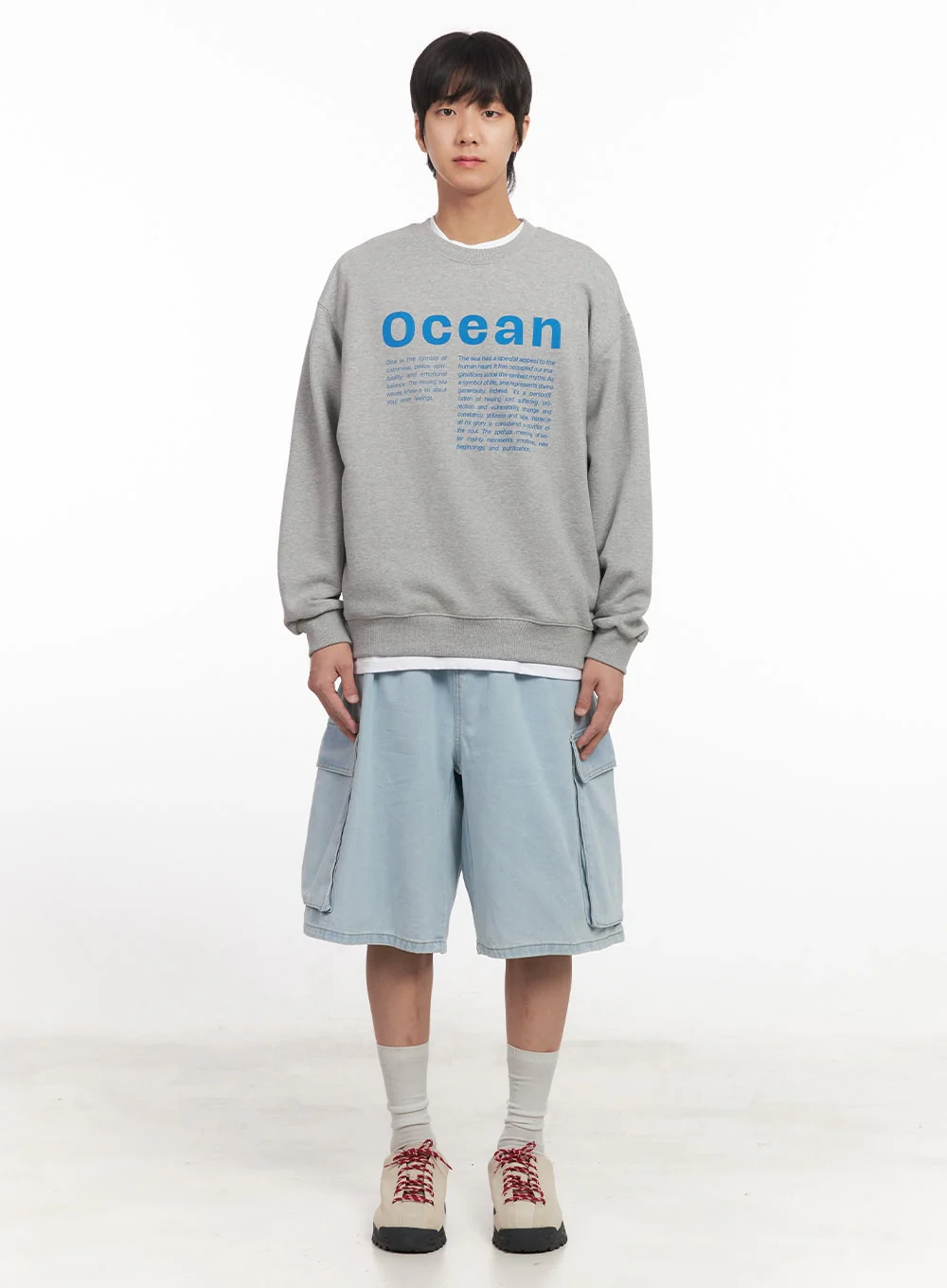 Men's Loose-Fit Graphic Crew Neck IA511 - Image 7
