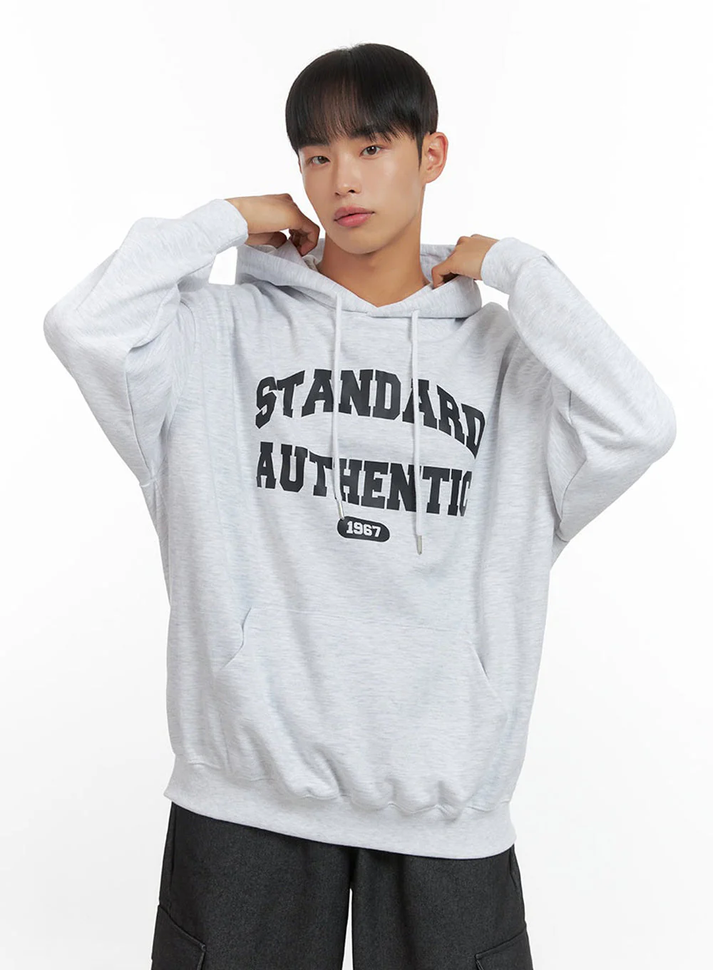 Men's Loose Fit Graphic Hoodie IO420