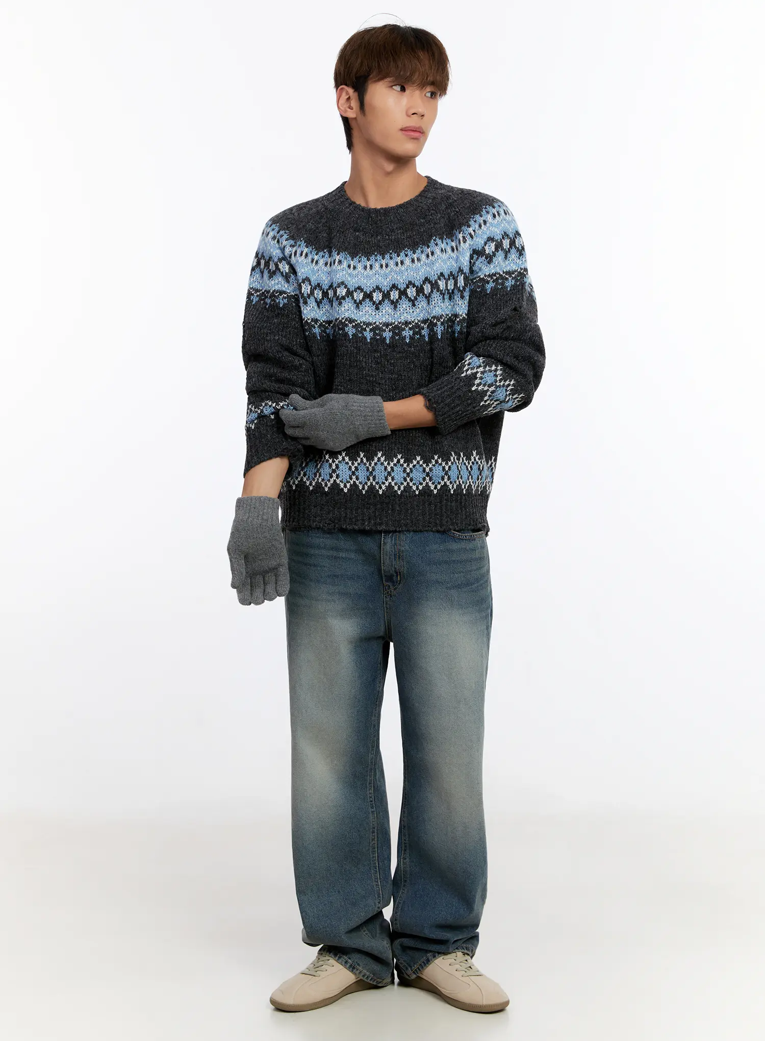 Men's Loose-Fit Straight Jeans IN528 - Image 2