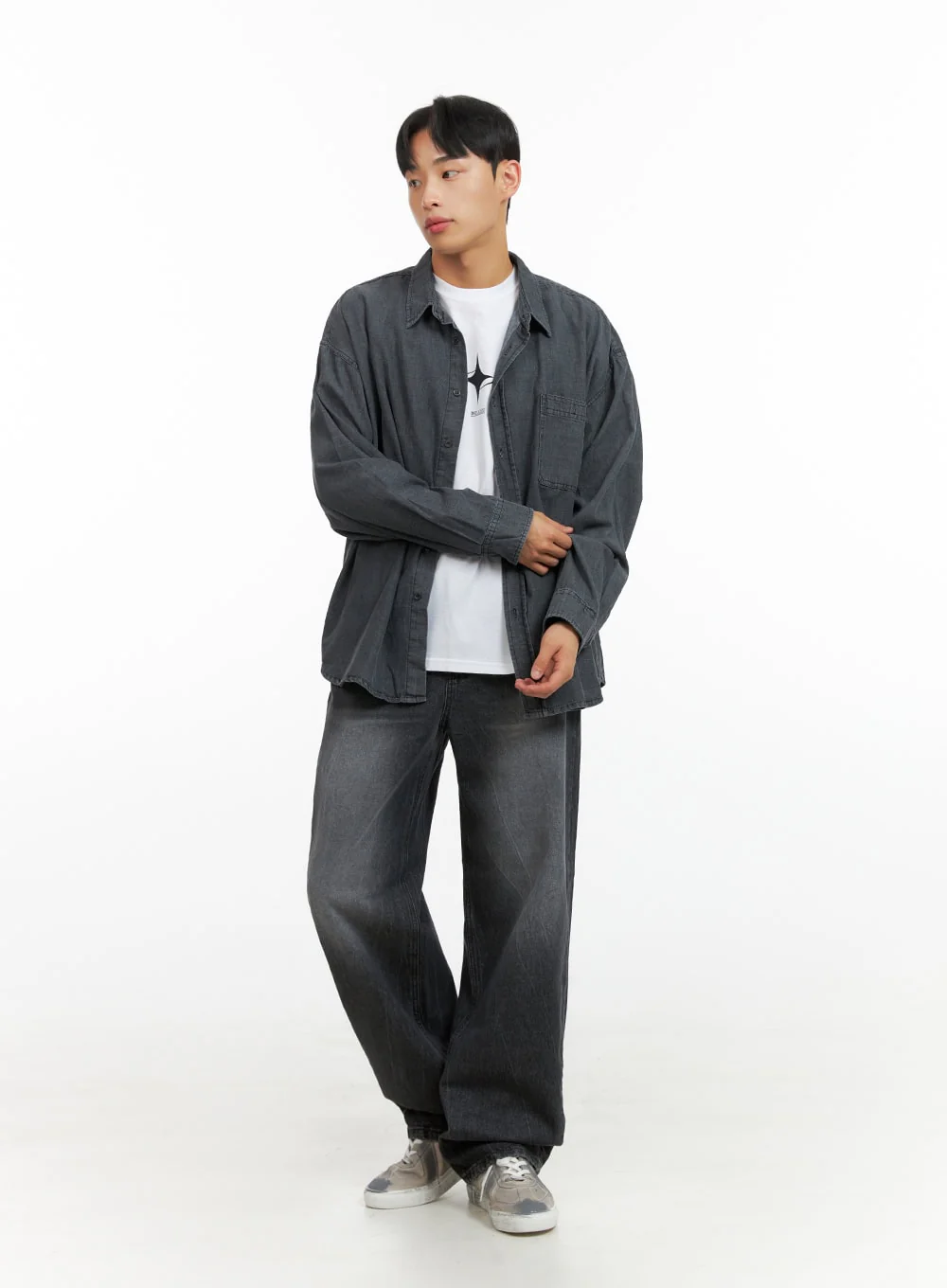 Men's Loose Fit Straight Jeans IU412 - Image 3