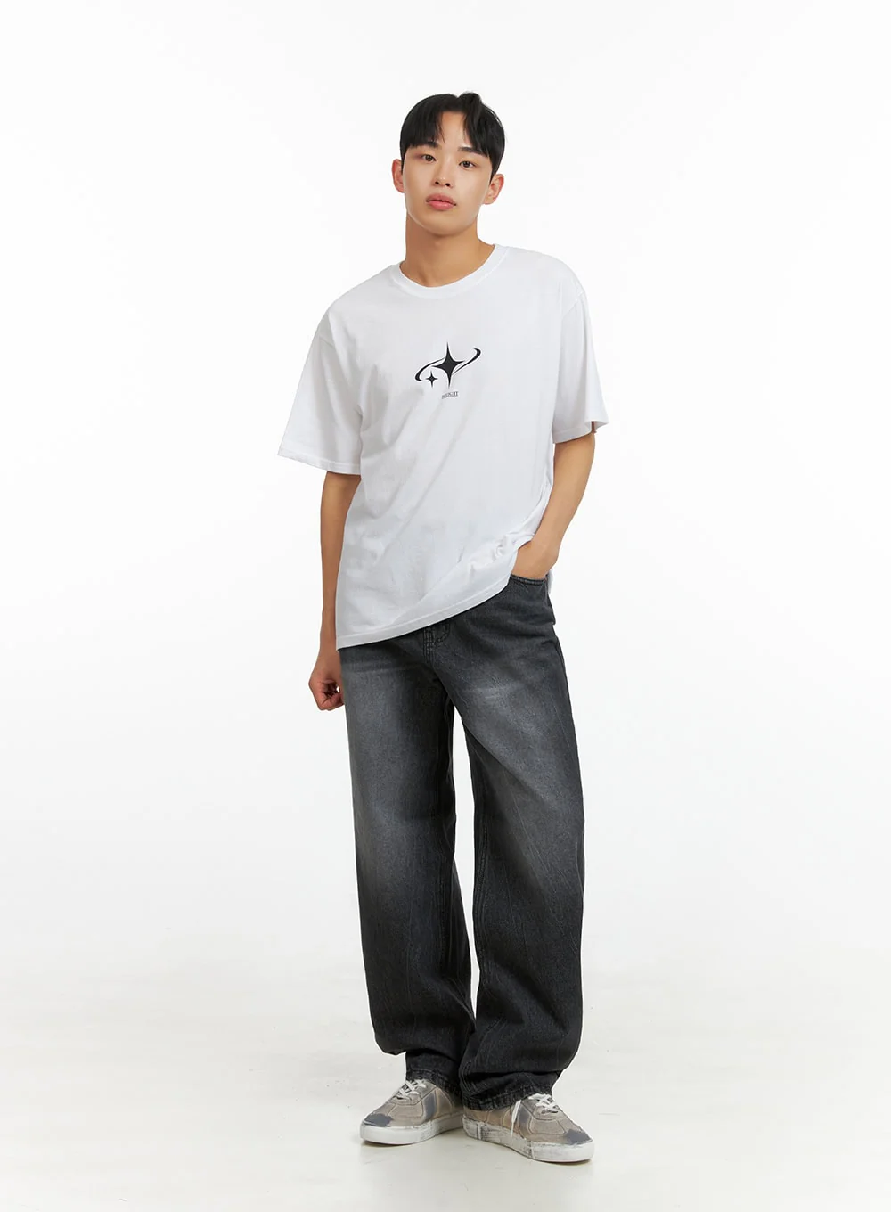 Men's Loose Fit Straight Jeans IU412 - Image 6