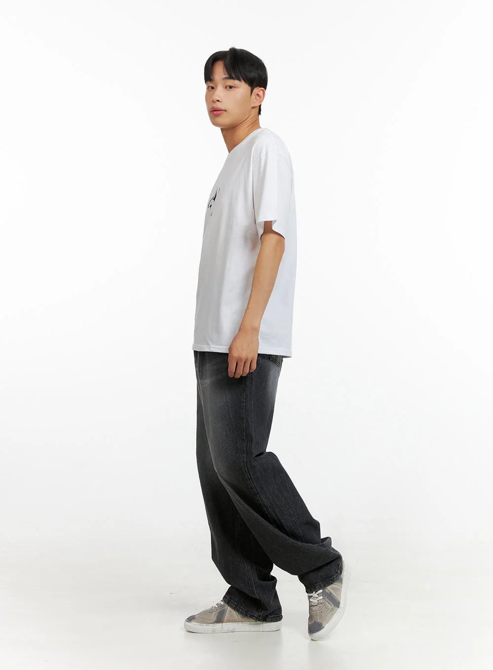 Men's Loose Fit Straight Jeans IU412 - Image 7