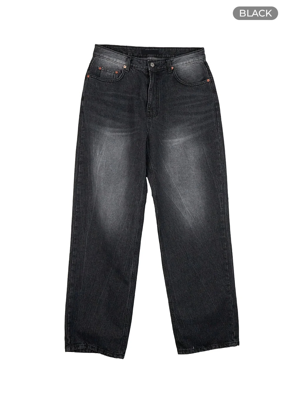 Men's Loose Fit Straight Jeans IU412 - Image 9