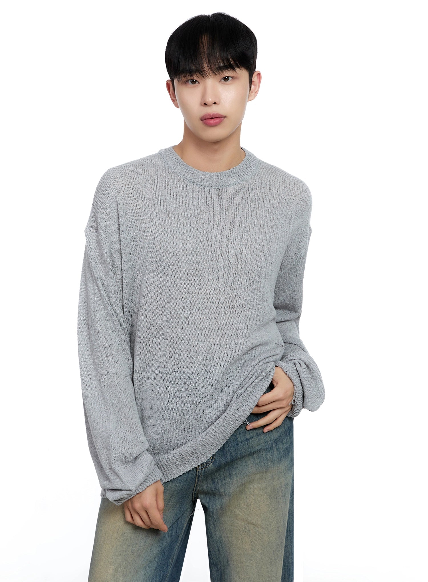 Men's Loose Fit Sweater IG520 - Image 11