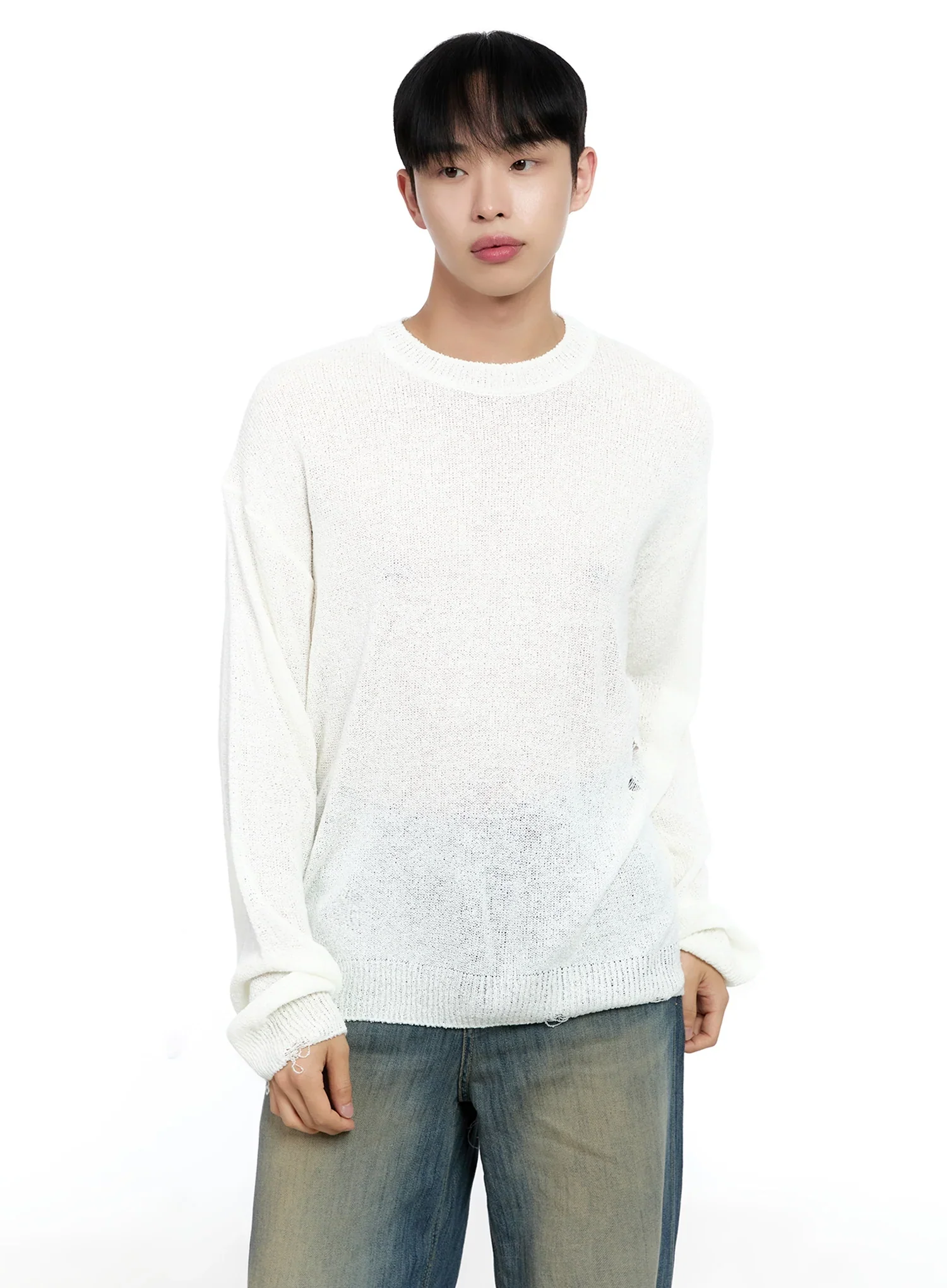 Men's Loose Fit Sweater IG520 - Image 14