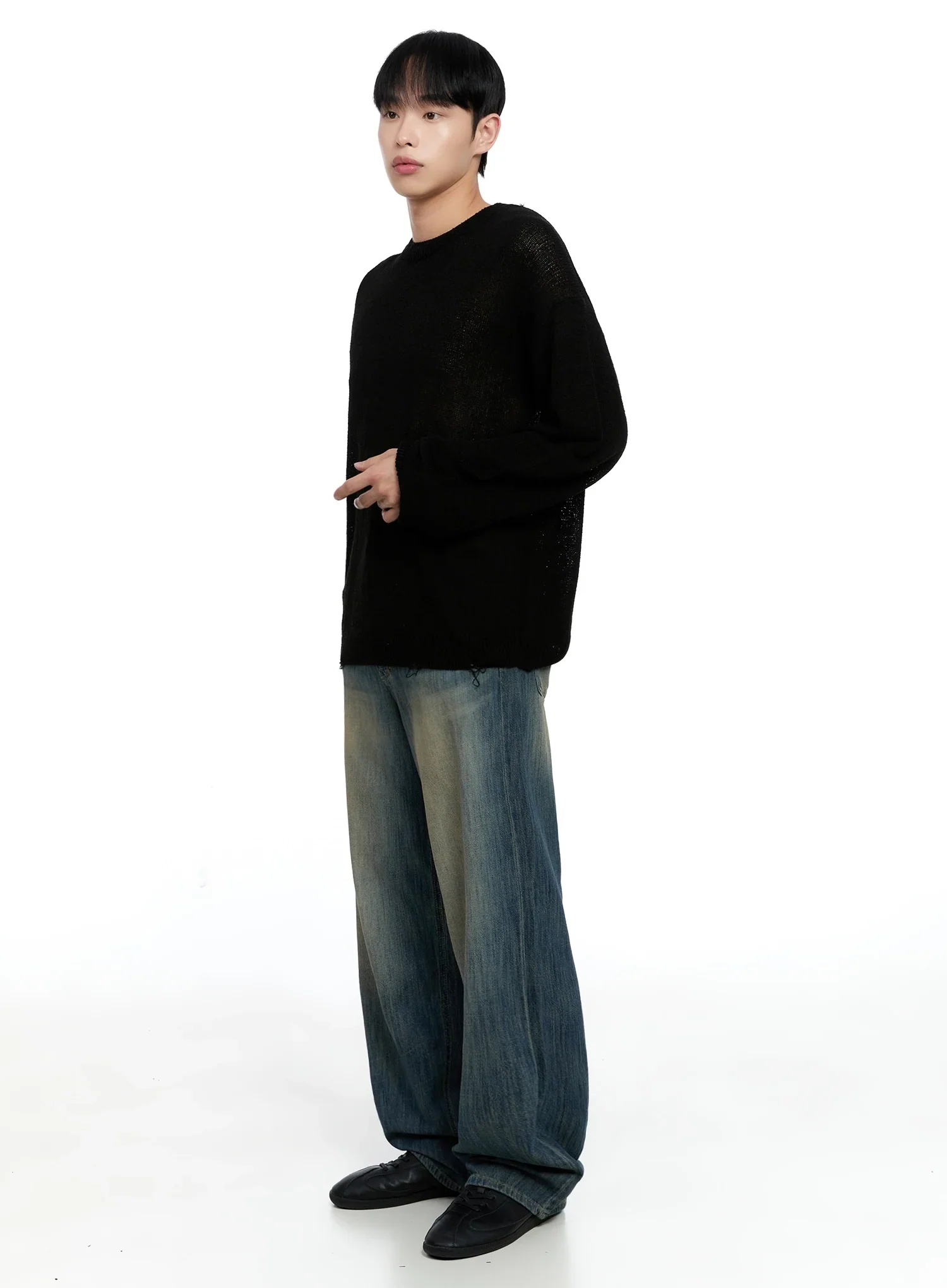 Men's Loose Fit Sweater IG520 - Image 17