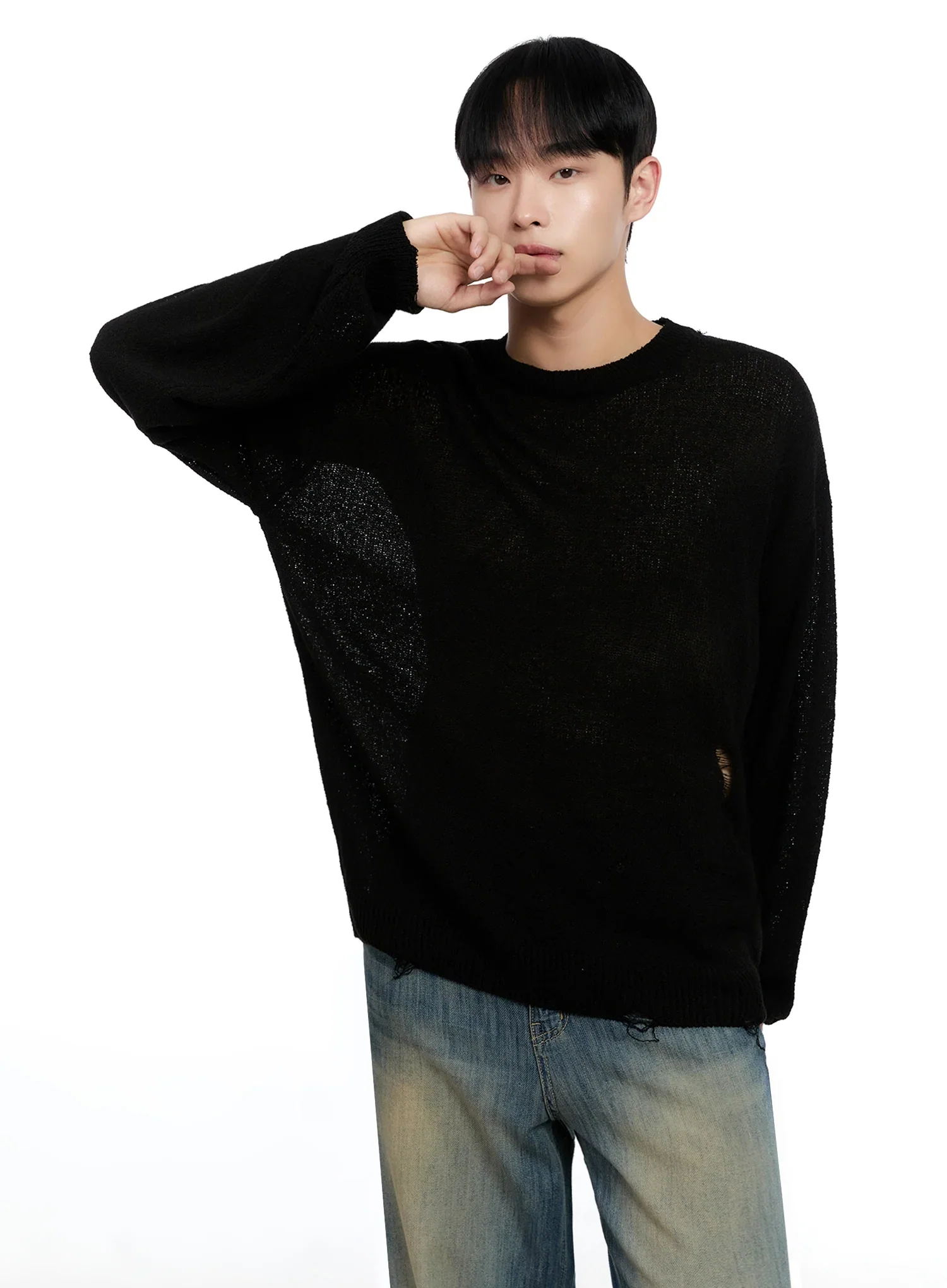 Men's Loose Fit Sweater IG520 - Image 6