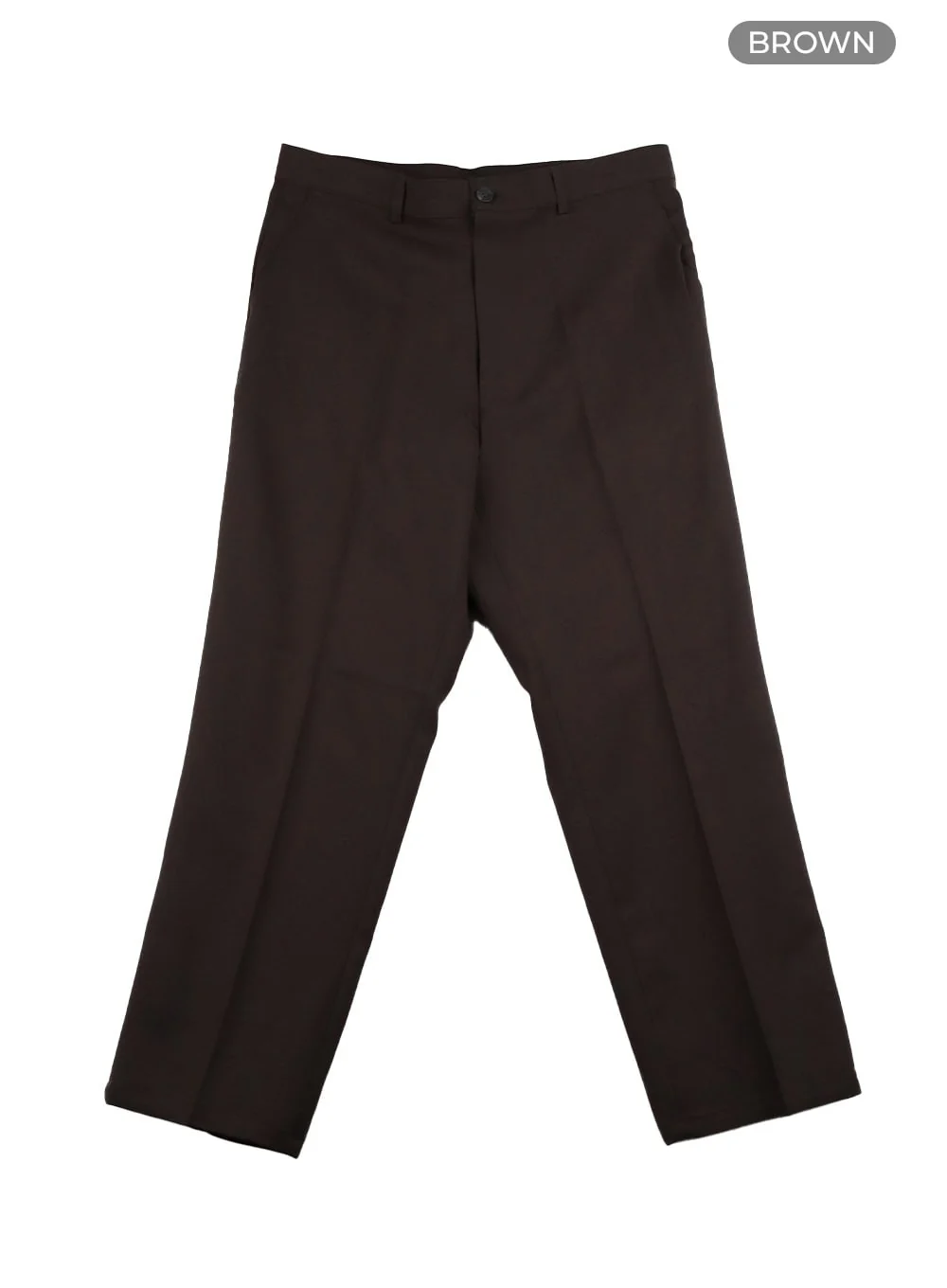 Men's Loose Fit Tailored Pants (Brown) IY402 - Image 6