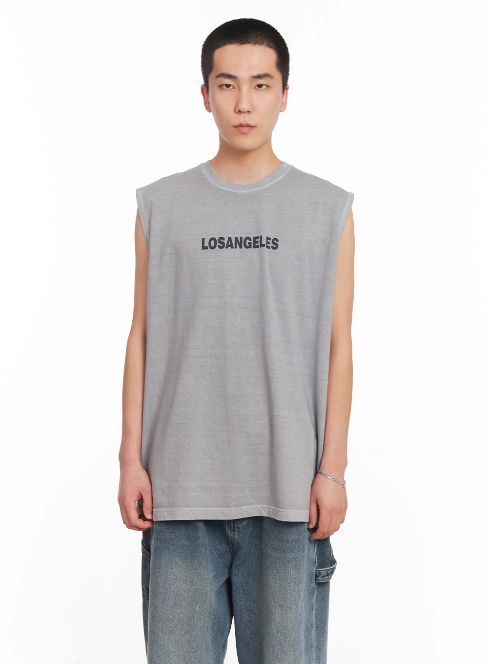 Men's Los Angeles Graphic Loose-Fit Sleeveless Shirt IY506 - Image 14