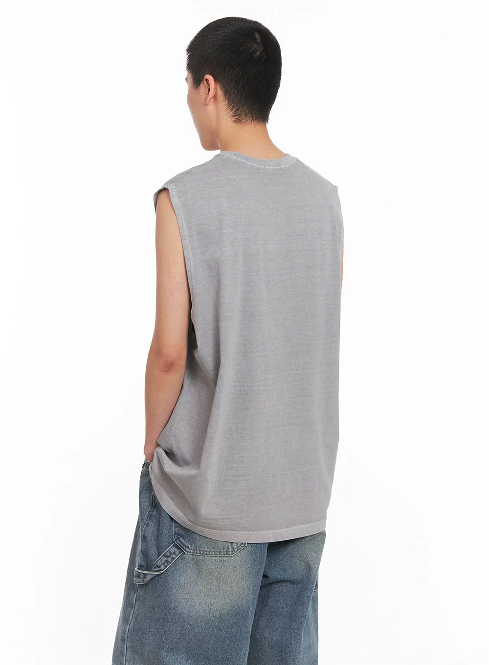 Men's Los Angeles Graphic Loose-Fit Sleeveless Shirt IY506 - Image 5